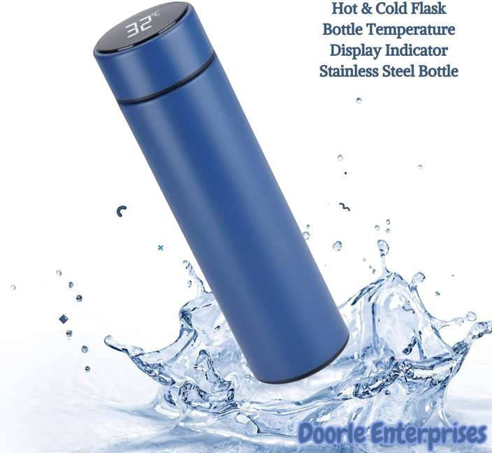    			Generic Smart LED Temperature Bottle 500ml Blue Stainless Steel Water Bottle 500 mL ( Set of 1 )