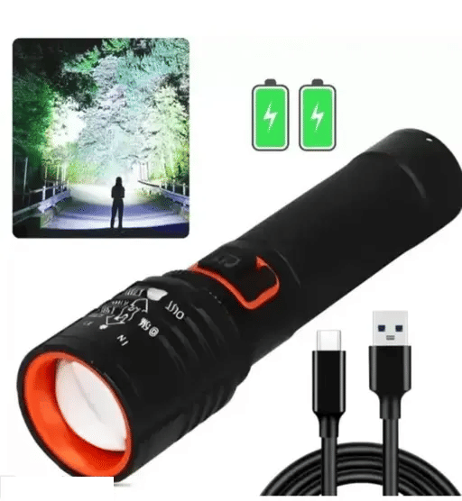     			JO - 5W Rechargeable Flashlight Torch ( Pack of 1 )
