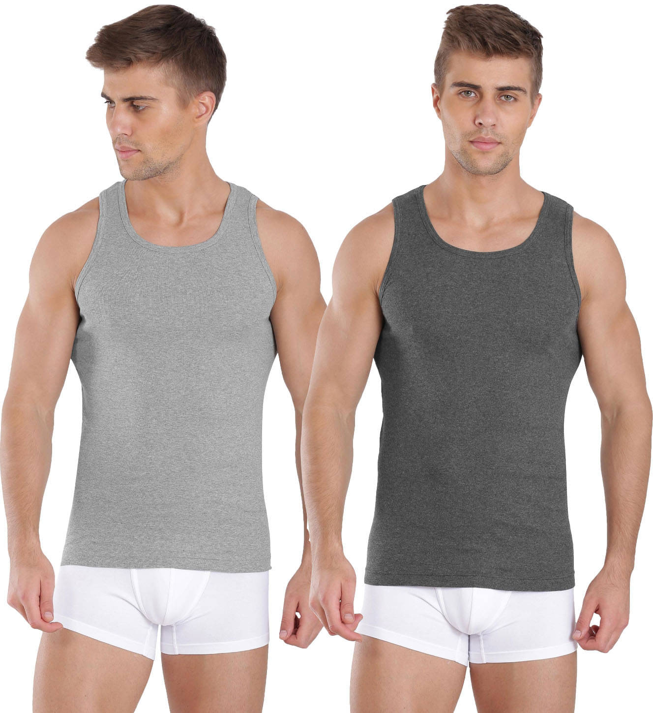 Jockey Pack of 2 Cotton Basic Vest For Men ( Multicolor ) Jockey Pack of 2 Cotton Basic Vest For Men ( Multicolor )