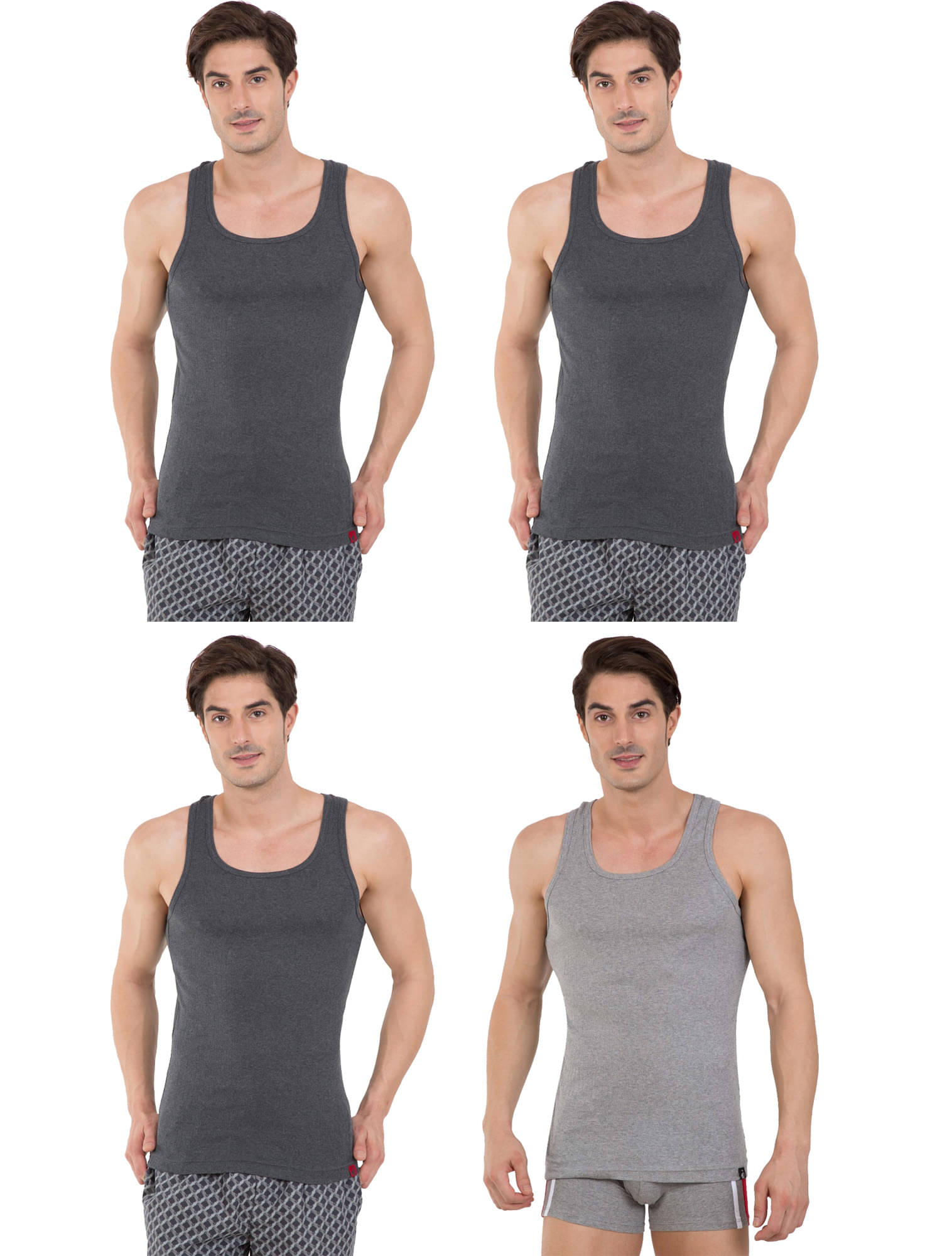    			Jockey Pack of 4 Cotton Basic Vest For Men ( Multicolor )