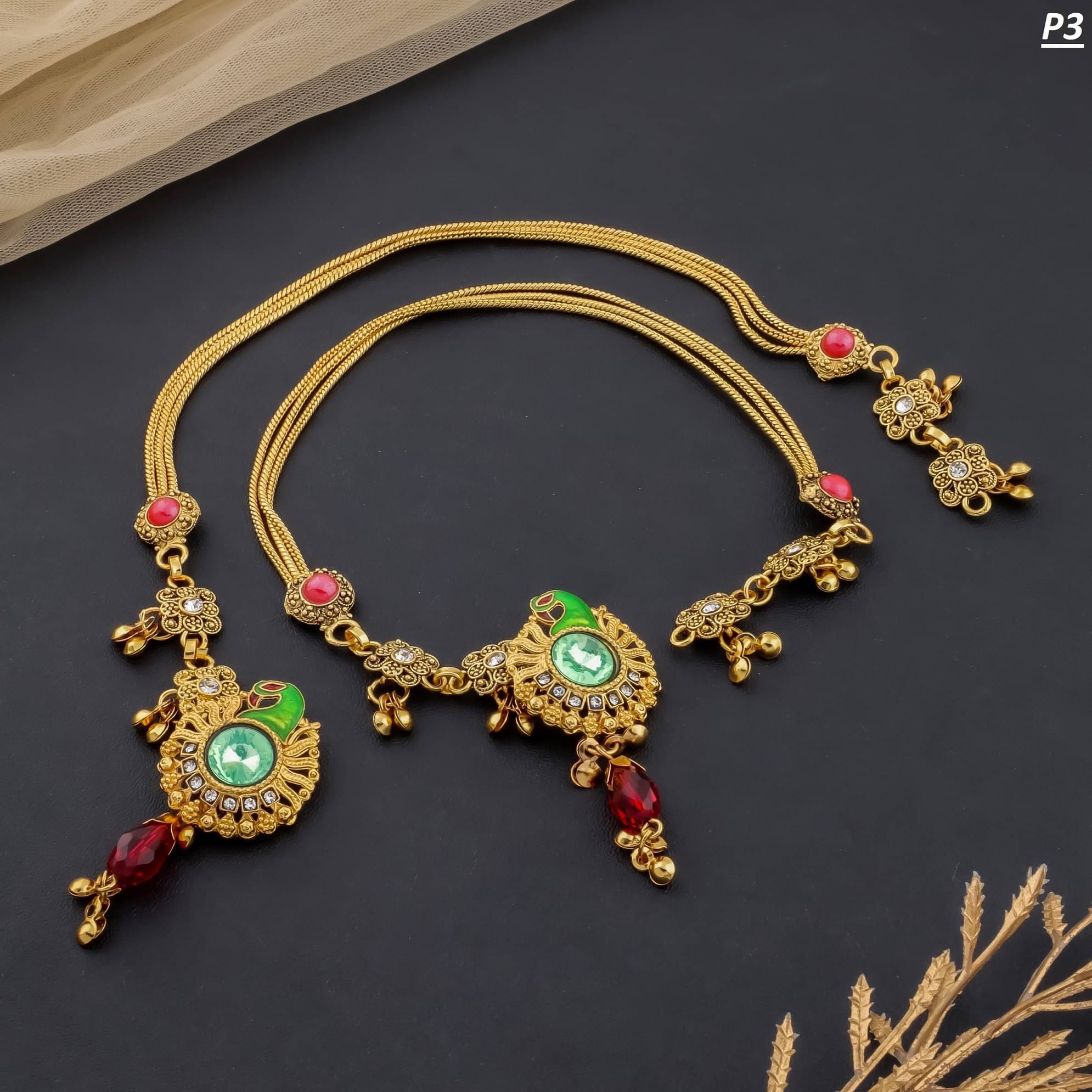     			KIRTAN ENT Gold Anklets ( Pack of 1 )