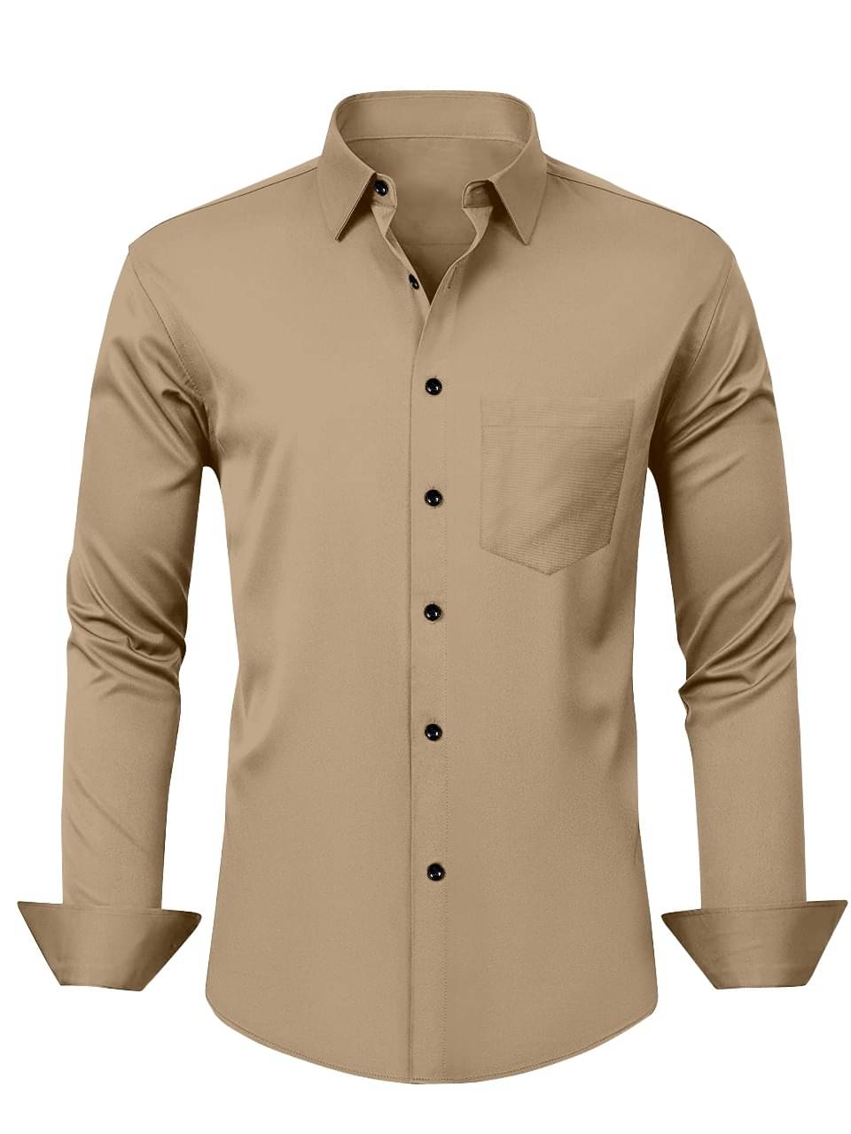     			LAXBON 100% Cotton Regular Fit Solids Full Sleeves Men's Casual Shirt - Beige ( Pack of 1 )