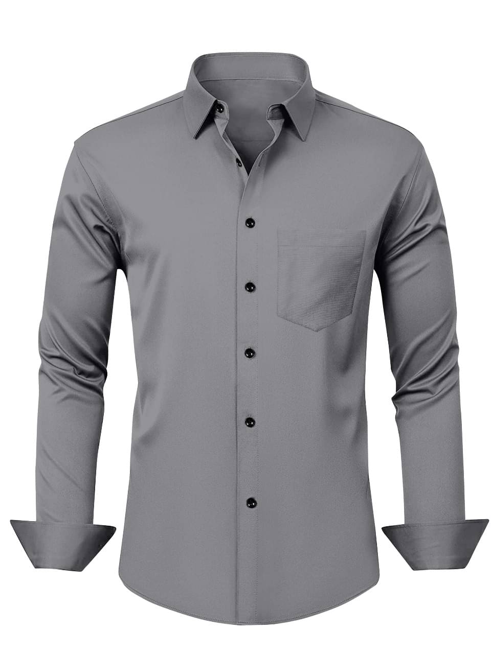 LAXBON 100% Cotton Regular Fit Solids Full Sleeves Men's Casual Shirt - Grey ( Pack of 1 ) LAXBON 100% Cotton Regular Fit Solids Full Sleeves Men's Casual Shirt - Grey ( Pack of 1 )