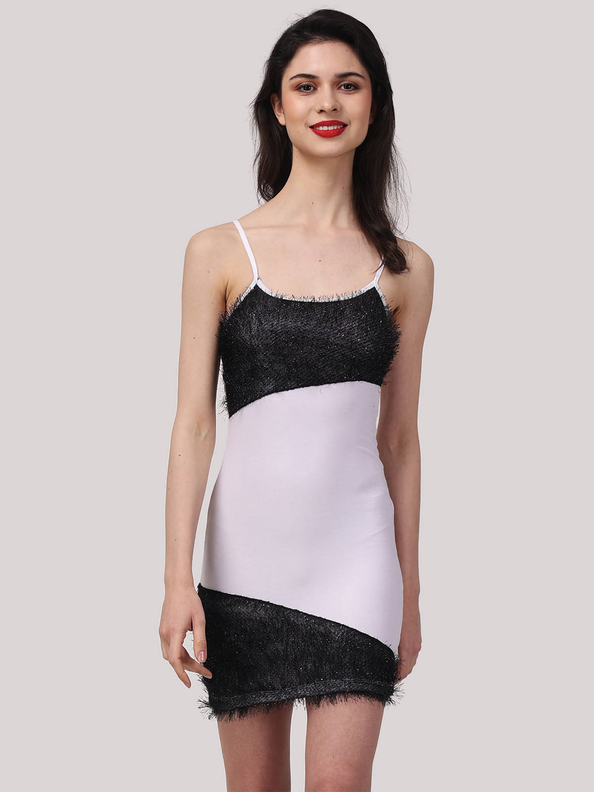 Lola Dola Women Viscose Self Design Bodycon Dress ( Multicolor 4 ) Lola Dola Women Viscose Self Design Bodycon Dress ( Multicolor 4 )