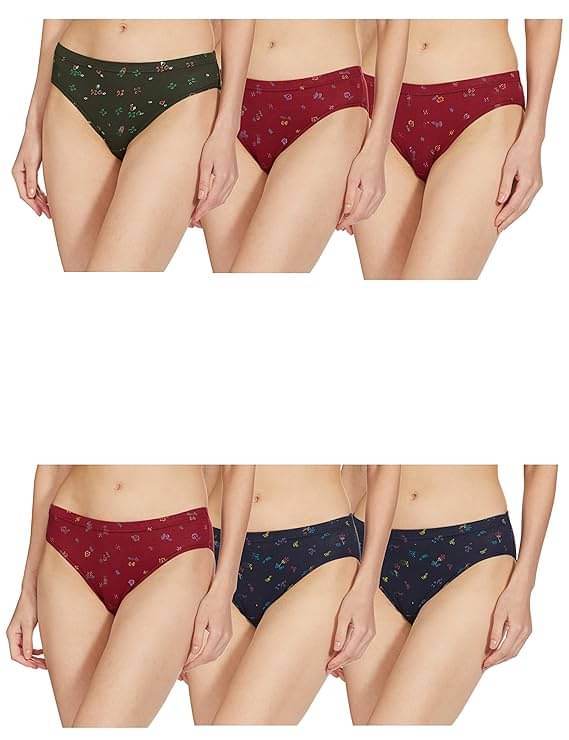     			Louis Craft Cotton Lycra Hipster ( Multicolor9 , Pack of 6 )