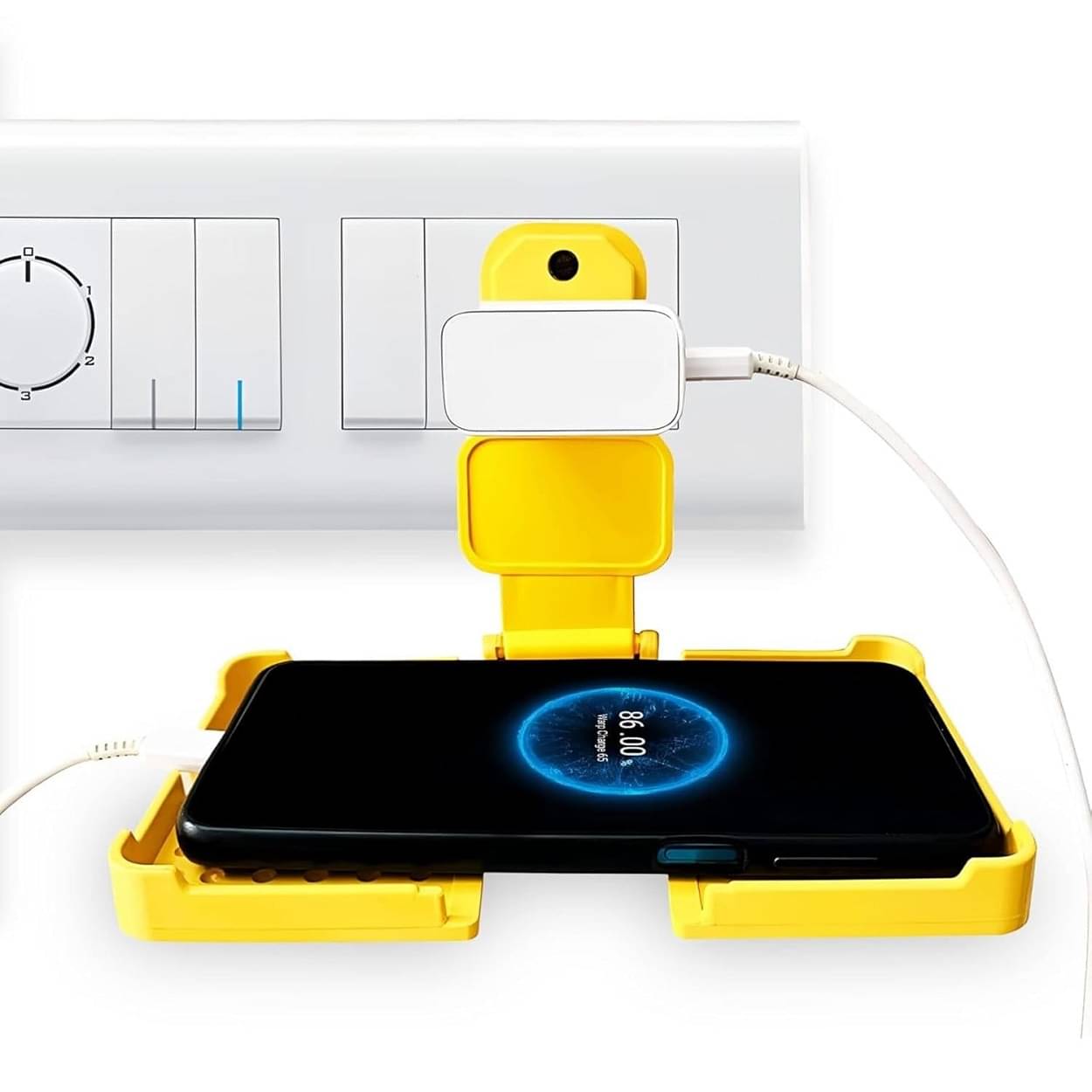 Mobile Charging Foldable Wall Mount Stand 3 Pin Plug Mobile Charging Foldable Wall Mount Stand 3 Pin Plug