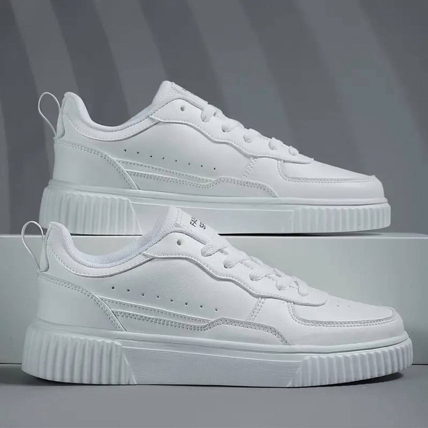     			Neakser Stylish White Men's Sneakers