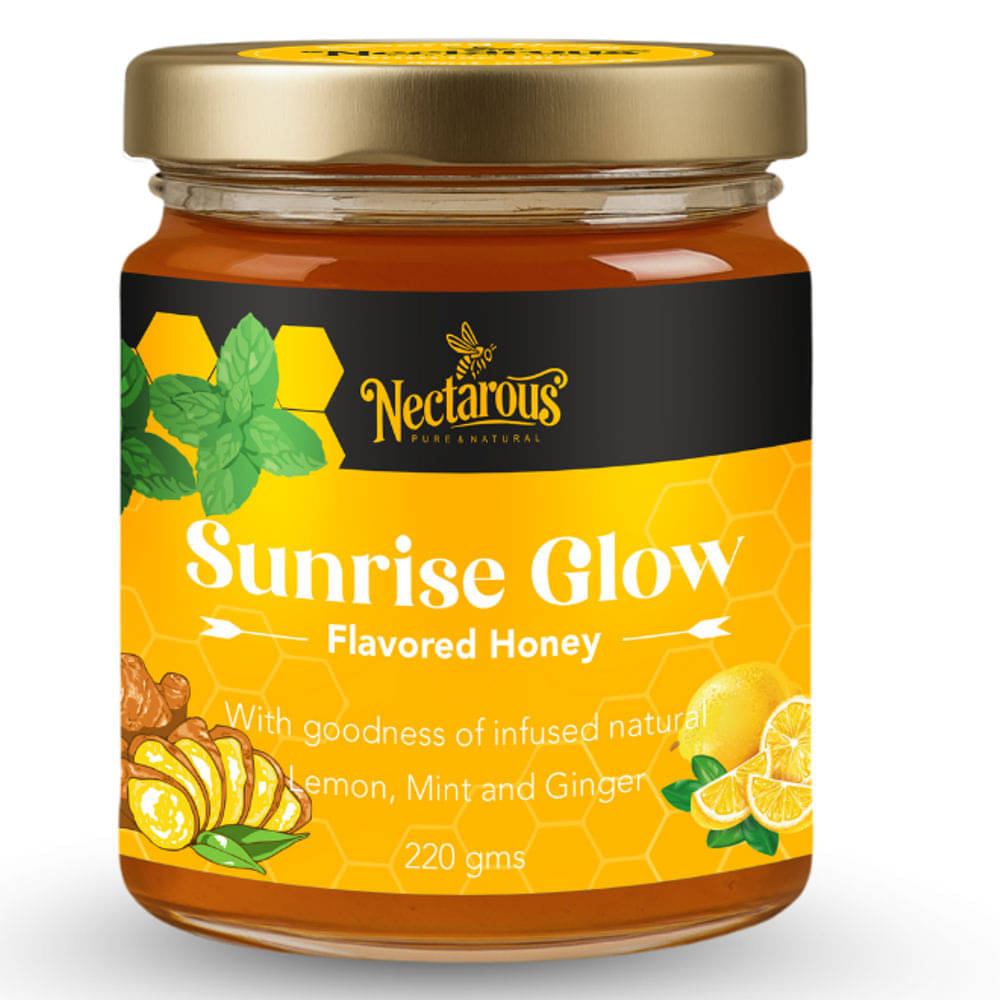 Nectarous Pure & Natural Multifloral Honey Lemon, Mint, Ginger 220 g Nectarous Pure & Natural Multifloral Honey Lemon, Mint, Ginger 220 g
