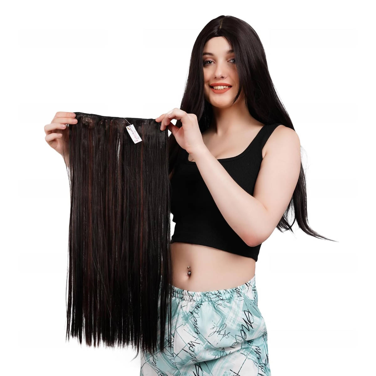 RITZKART - Black Clip In Hair Extension RITZKART - Black Clip In Hair Extension