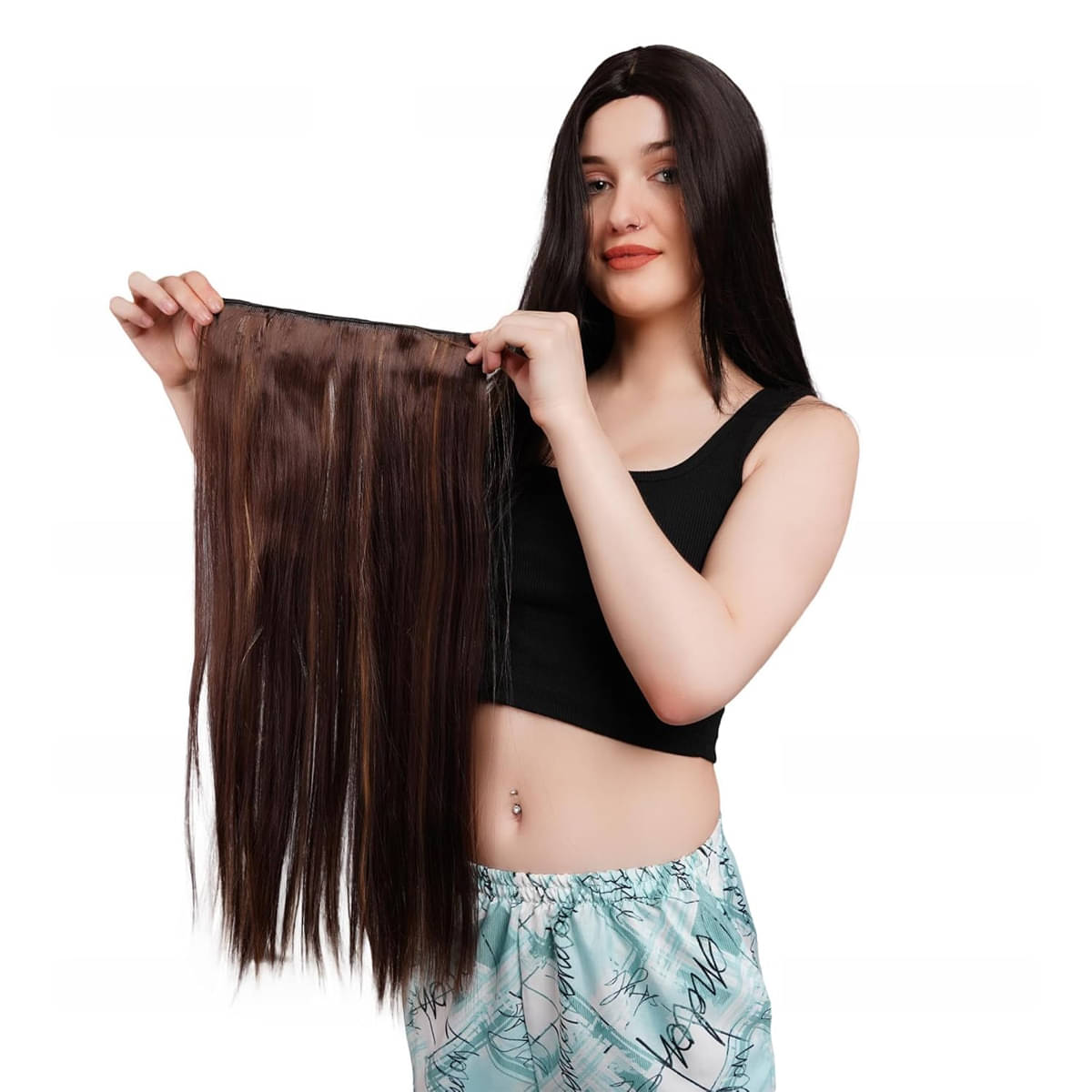 RITZKART - Black Clip In Hair Extension RITZKART - Black Clip In Hair Extension