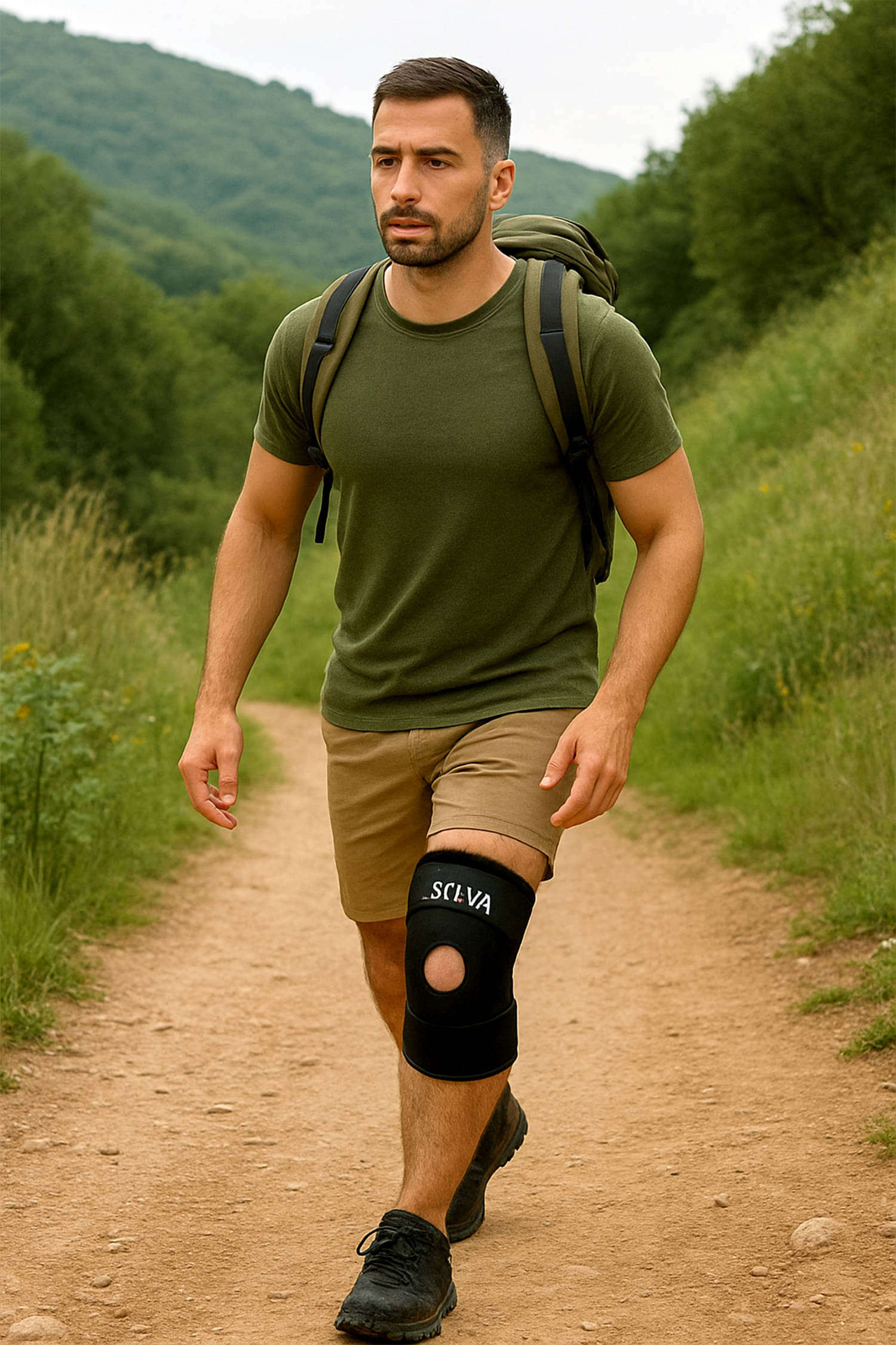     			Selva Unisex Hinged Knee Braces Single Black ( UNIVERSAL - Size )