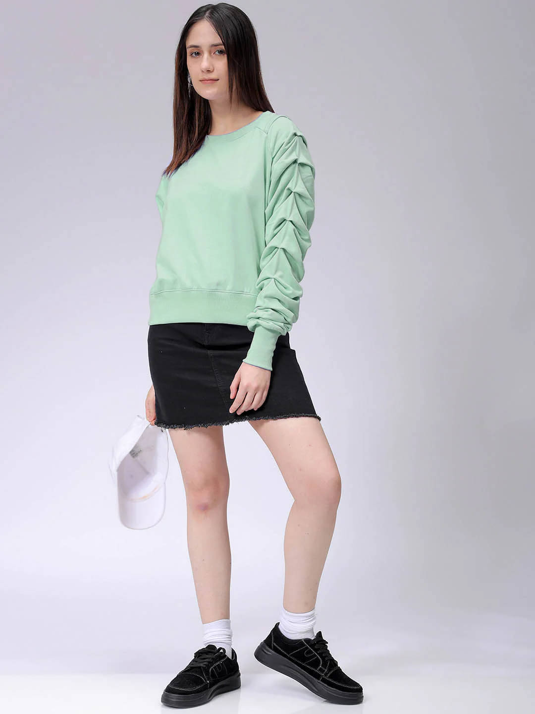Simple Solution Fleece Women's Non Hooded Sweatshirt ( Green ) Simple Solution Fleece Women's Non Hooded Sweatshirt ( Green )