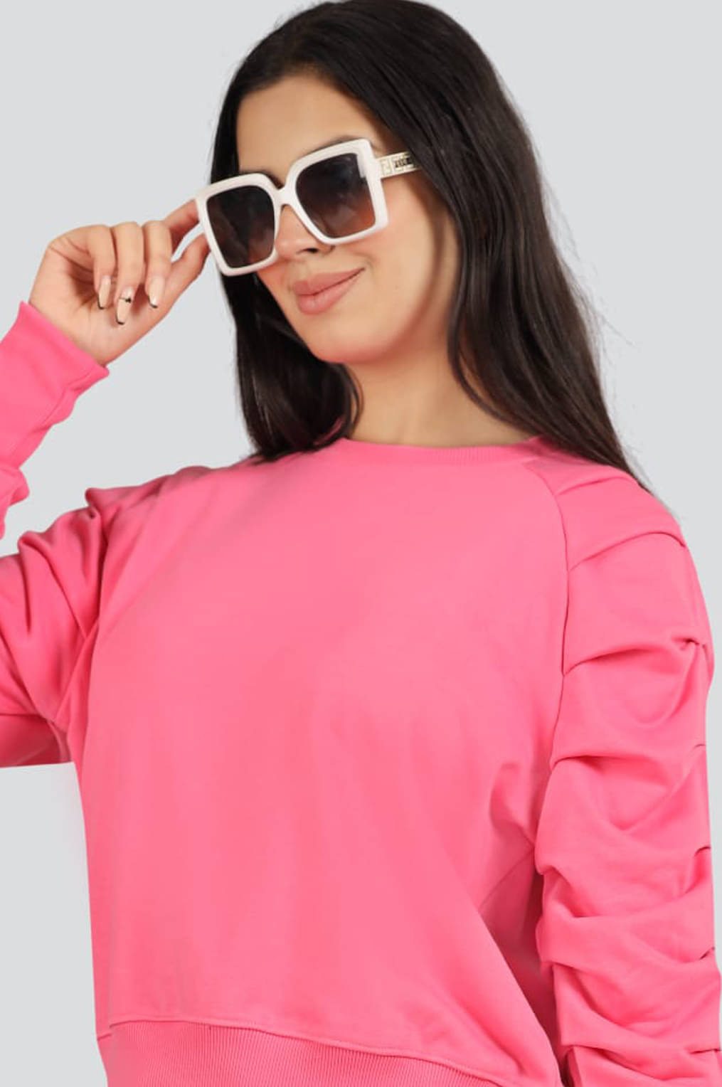 Simple Solution Fleece Women's Non Hooded Sweatshirt ( Pink ) Simple Solution Fleece Women's Non Hooded Sweatshirt ( Pink )