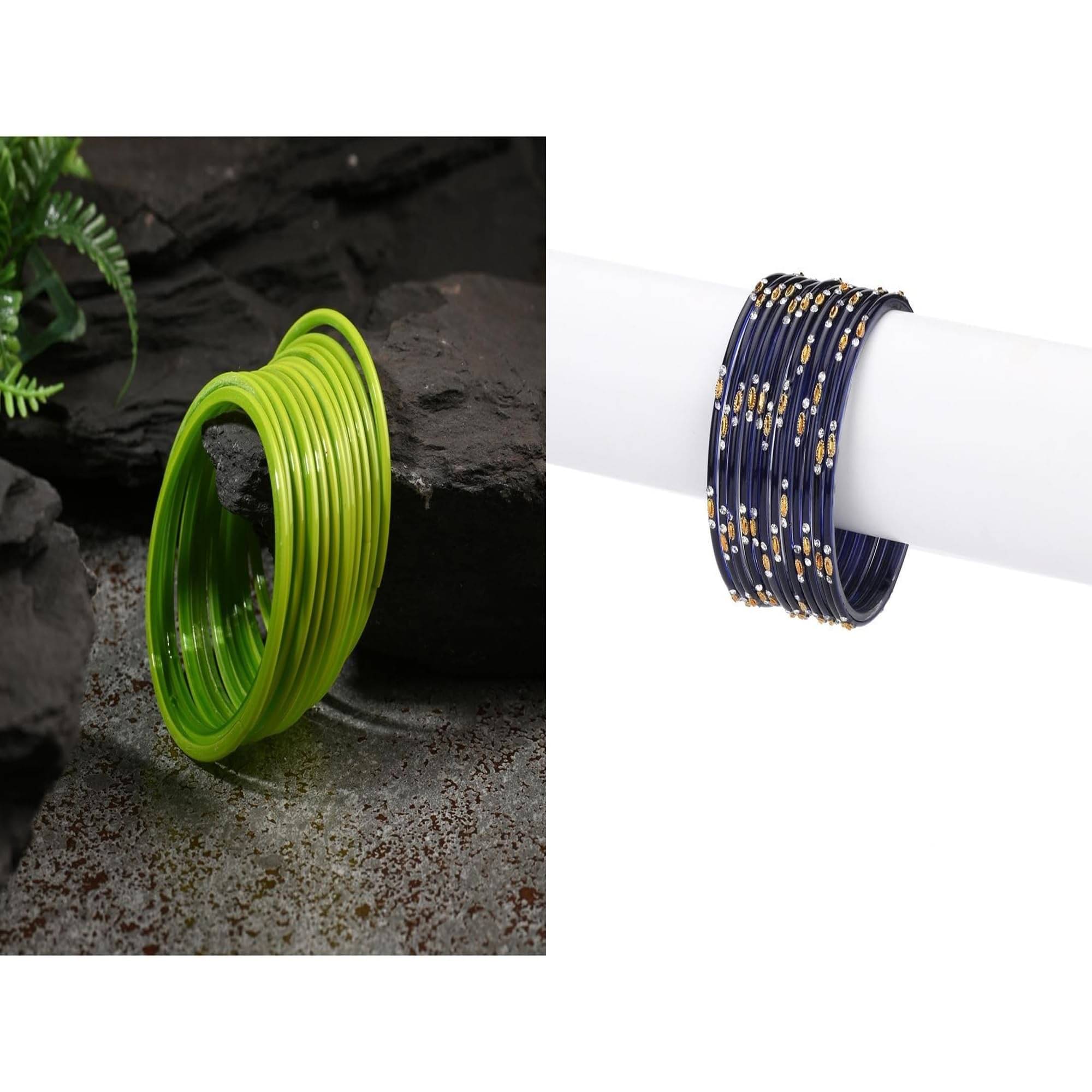     			Somil Multicolor Bangle Set ( Pack of 2 )