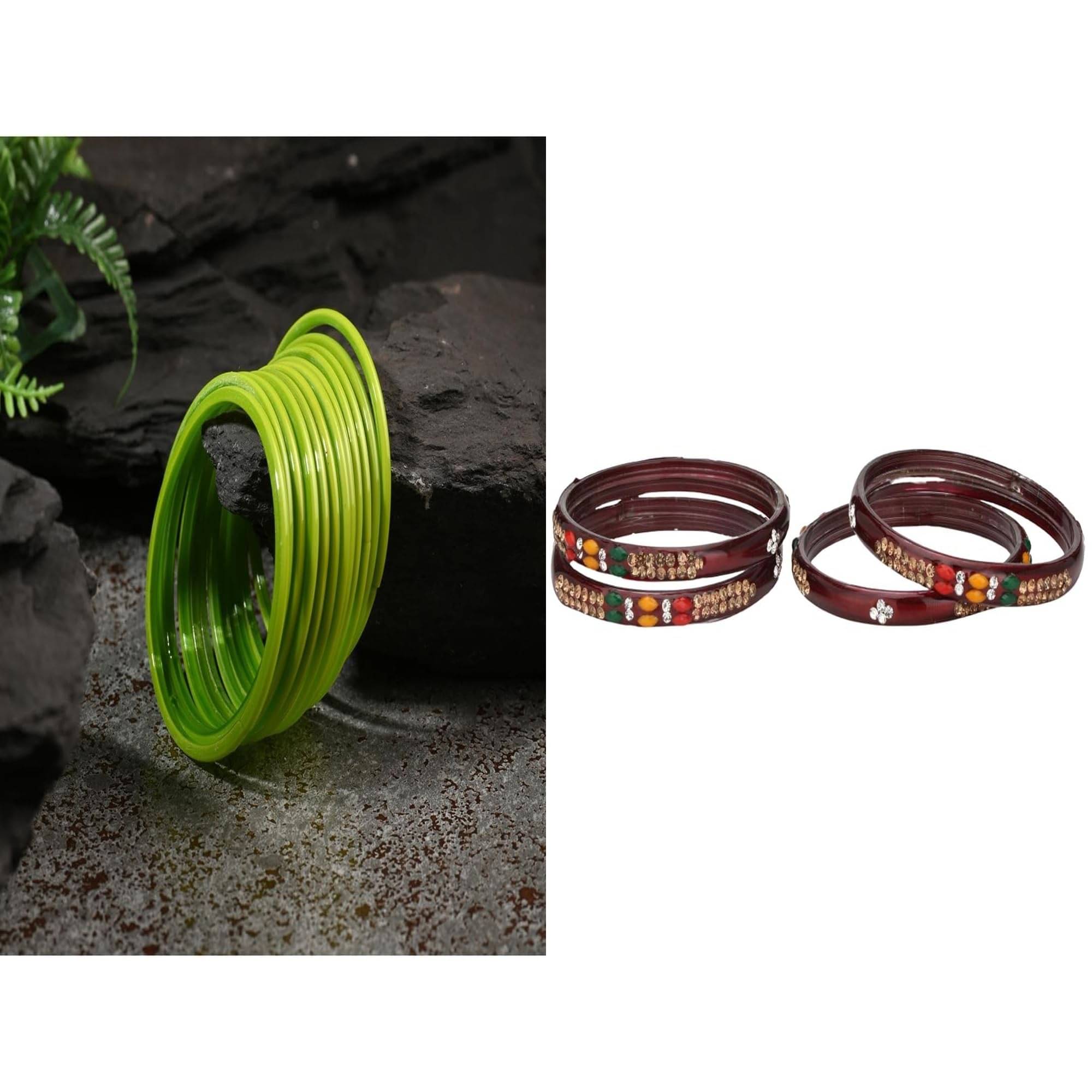 Somil Multicolor Bangle Set ( Pack of 2 ) Somil Multicolor Bangle Set ( Pack of 2 )