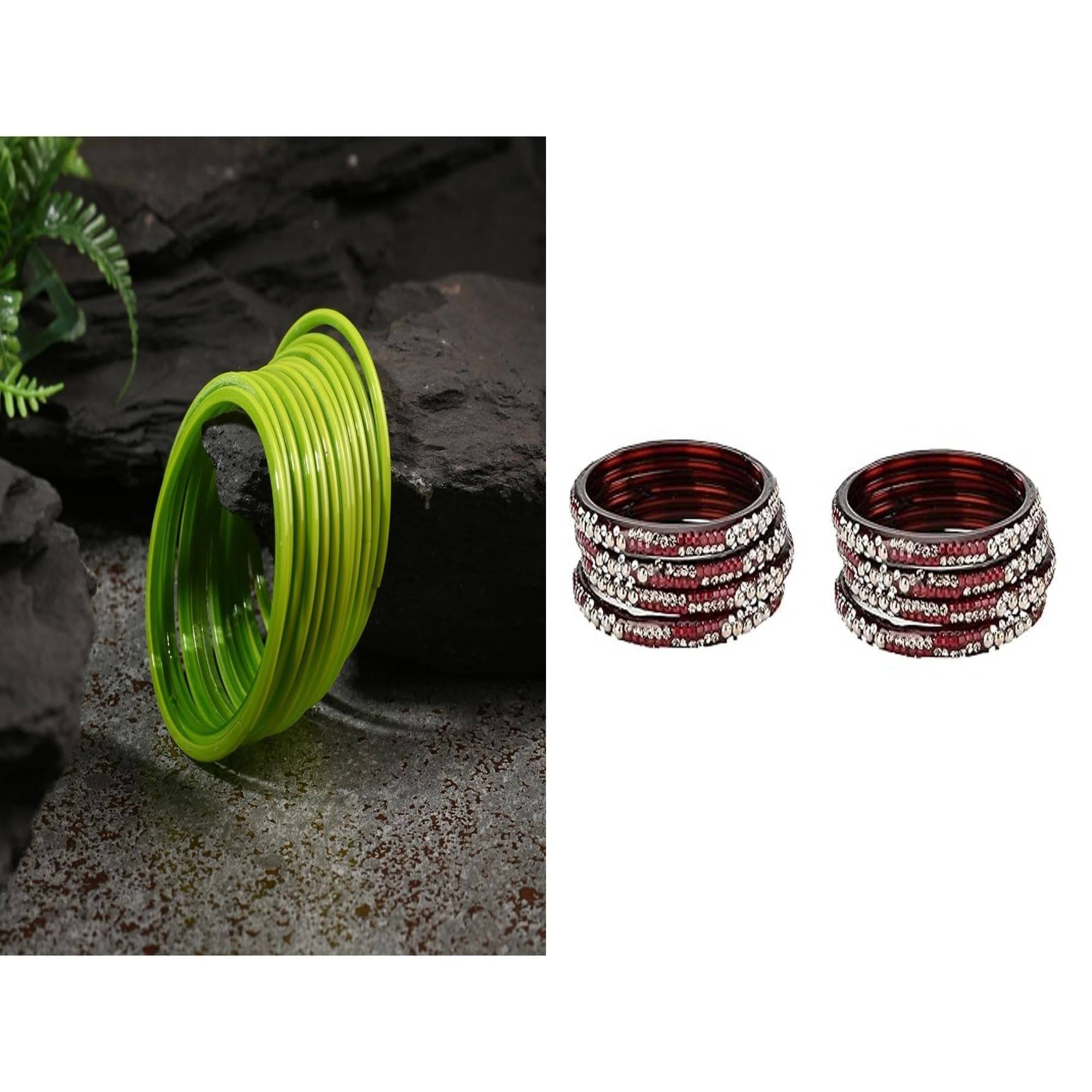     			Somil Multicolor Bangle Set ( Pack of 2 )