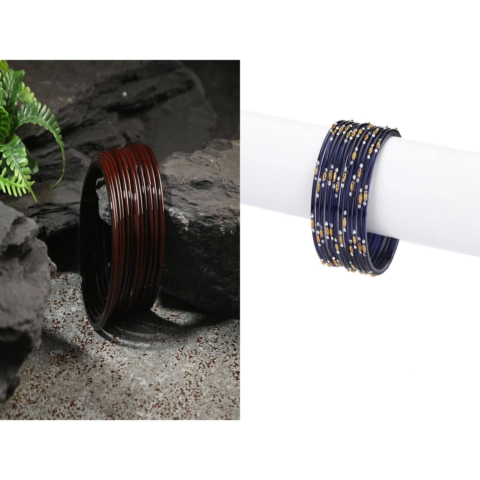     			Somil Multicolor Bangle Set ( Pack of 2 )