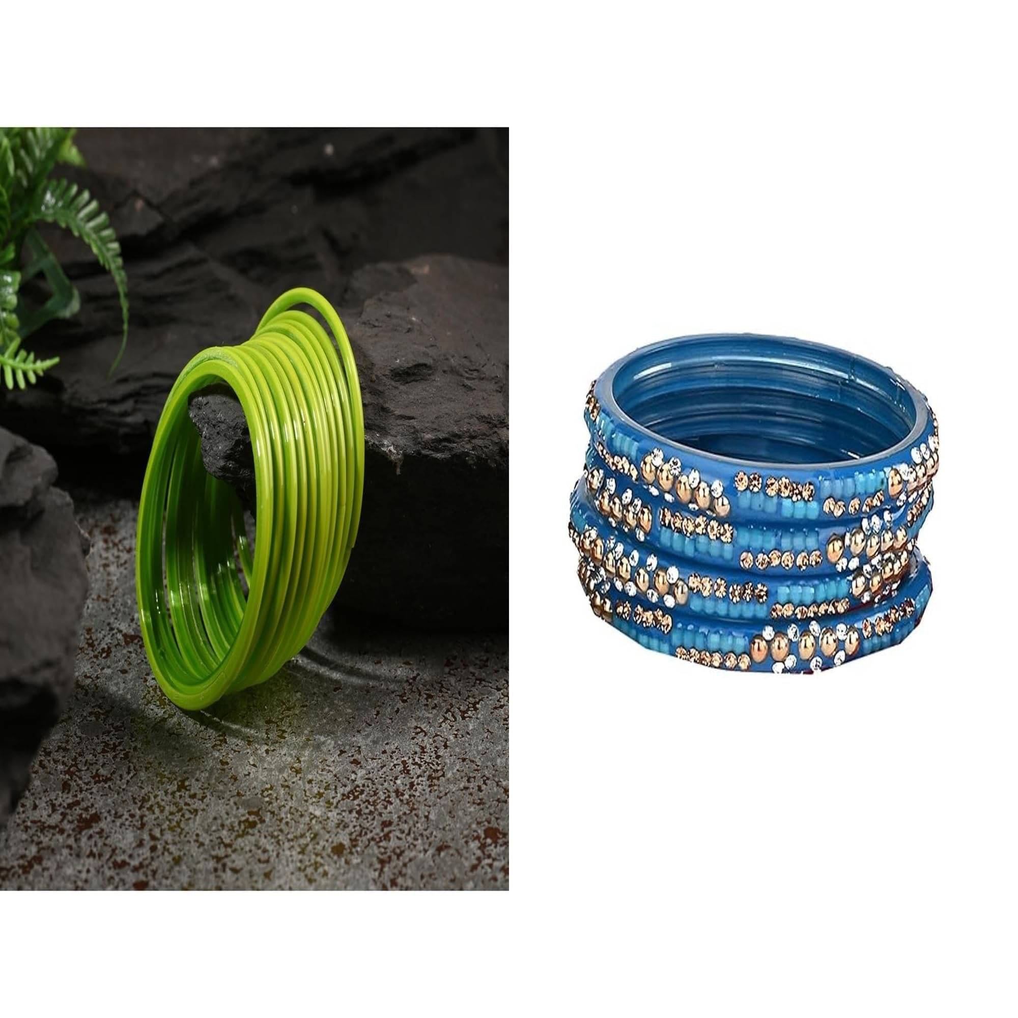     			Somil Multicolor Bangle Set ( Pack of 2 )