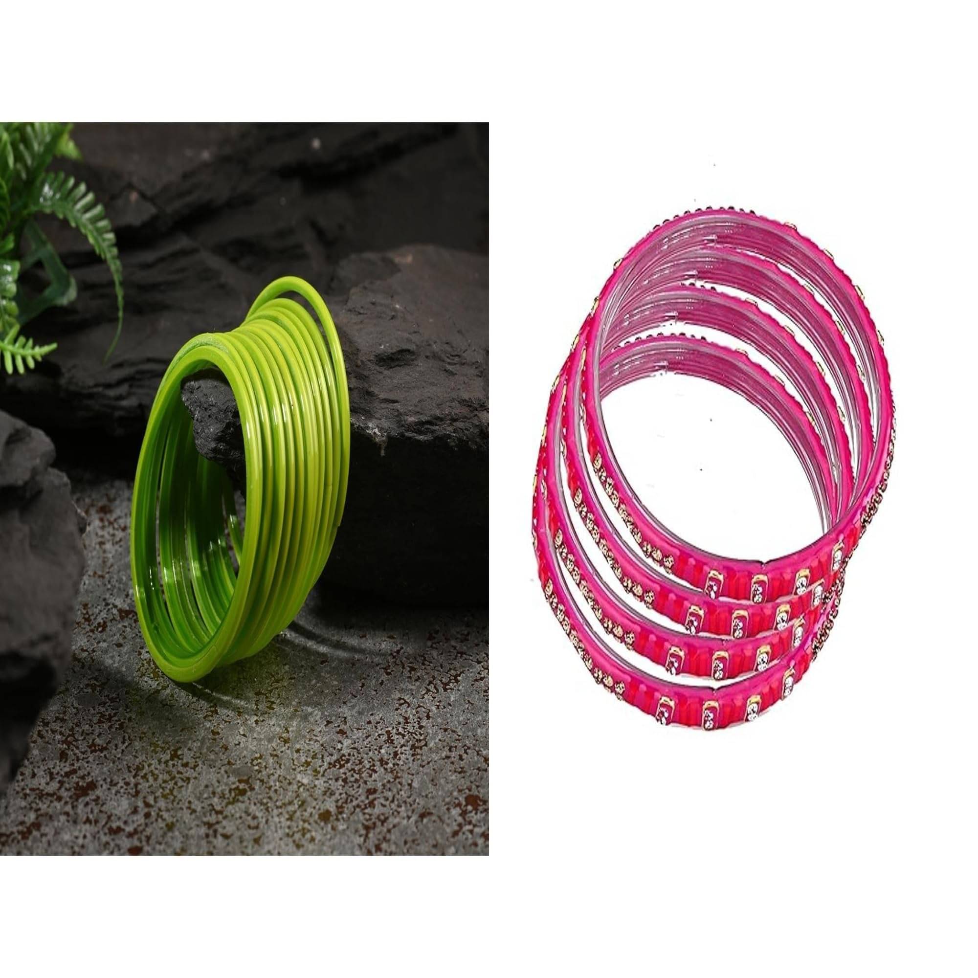     			Somil Multicolor Bangle Set ( Pack of 2 )