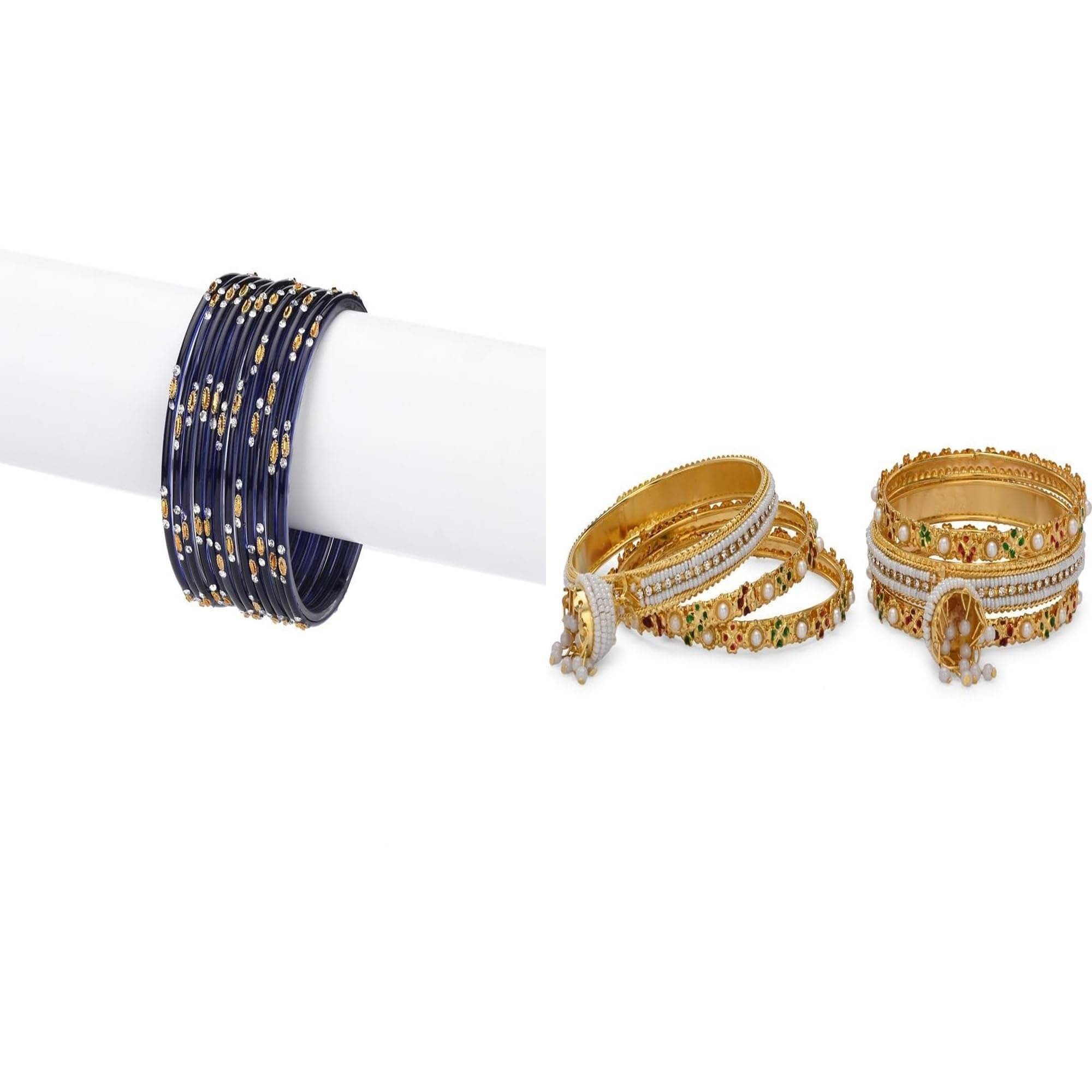 Somil Multicolor Bangle Set ( Pack of 2 ) Somil Multicolor Bangle Set ( Pack of 2 )