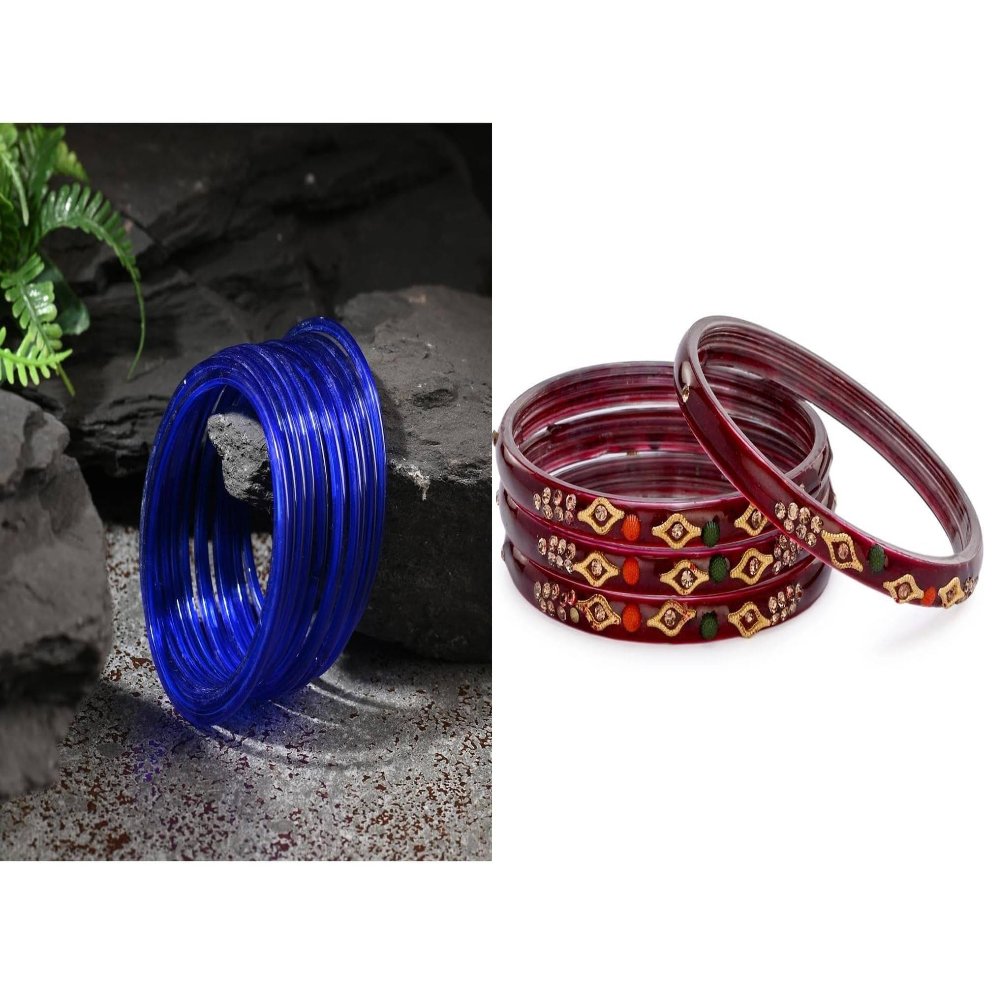     			Somil Multicolor Bangle Set ( Pack of 2 )