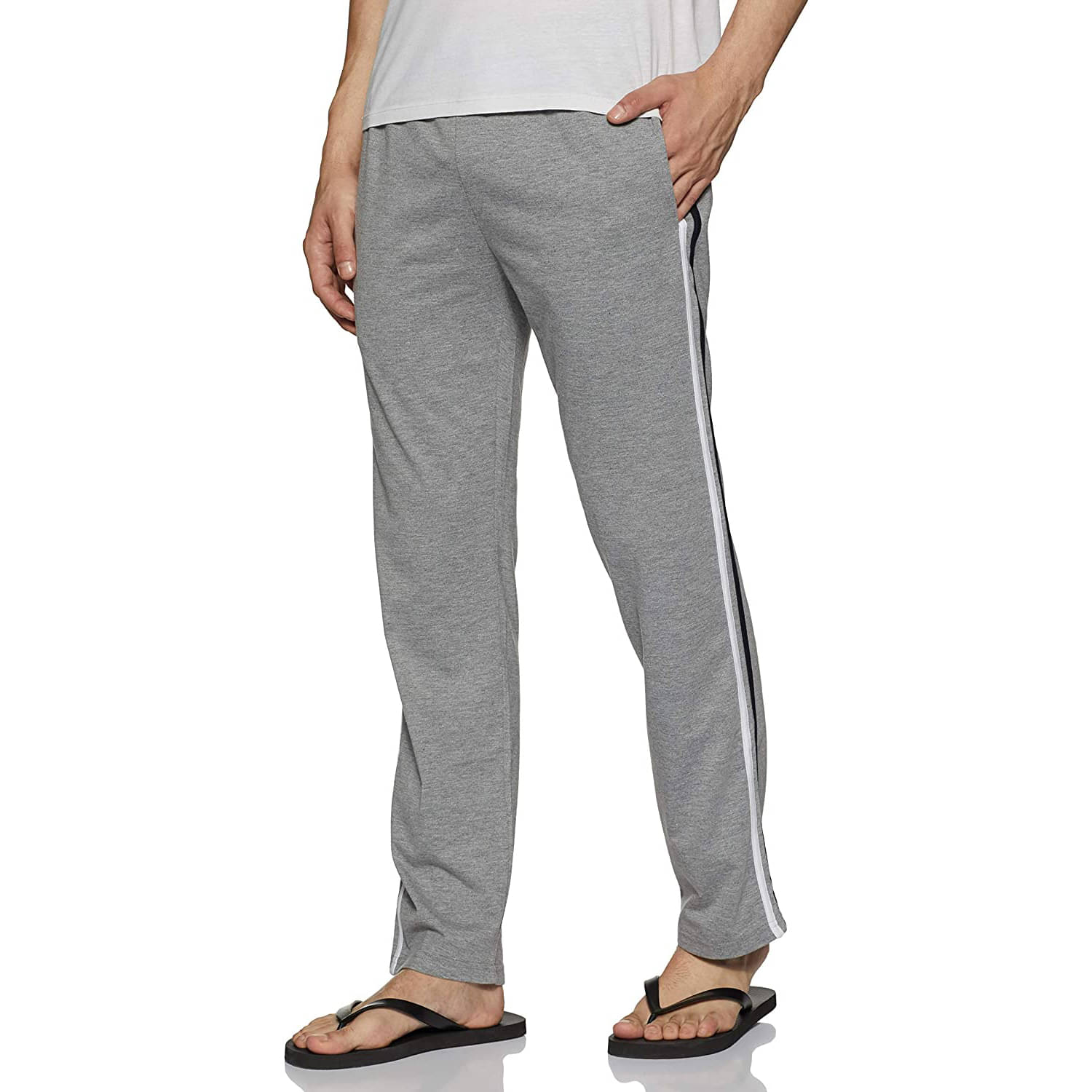     			Stylcozy Light Grey Cotton Blend Men's Trackpants ( Pack of 1 )
