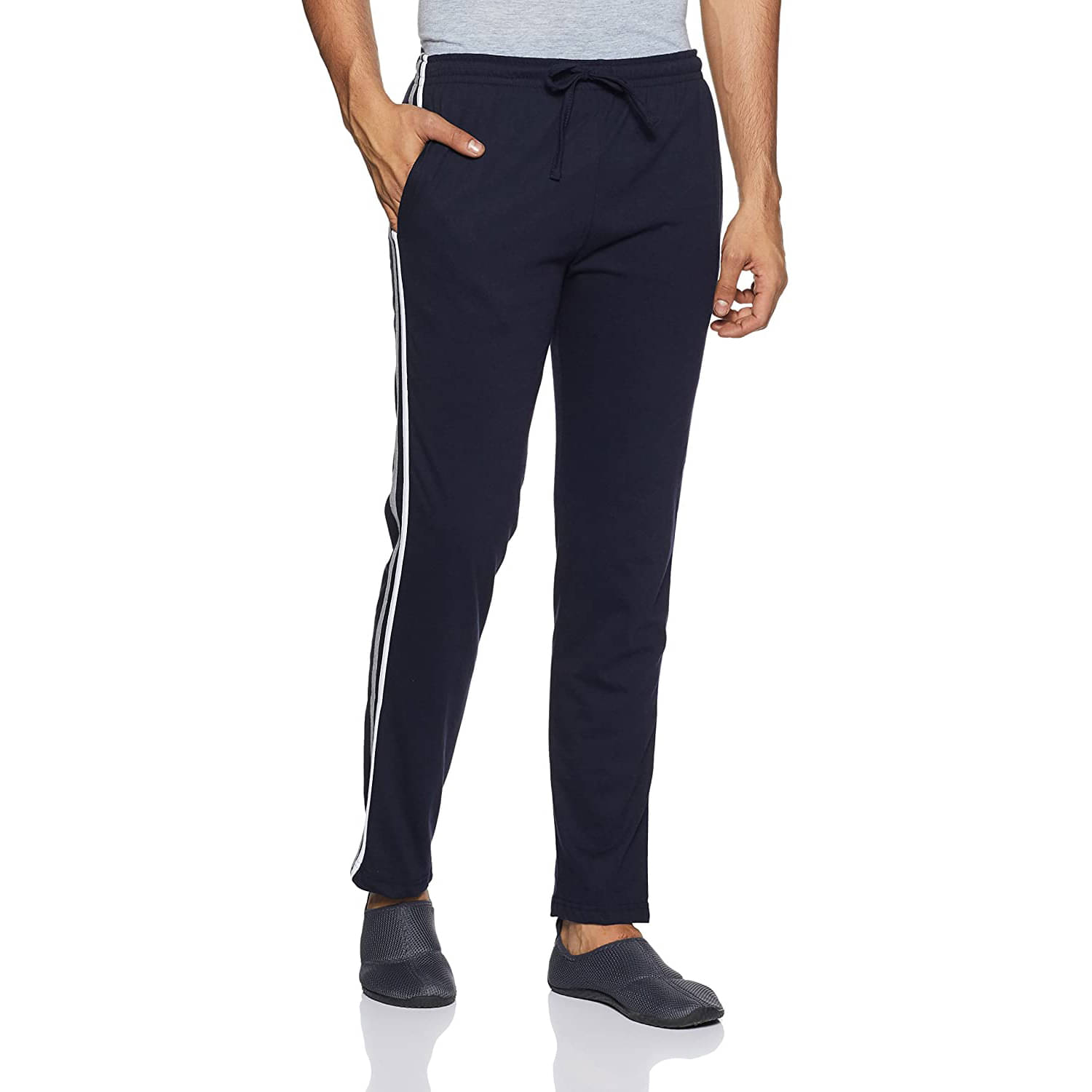     			Stylcozy Navy Blue Cotton Blend Men's Trackpants ( Pack of 1 )