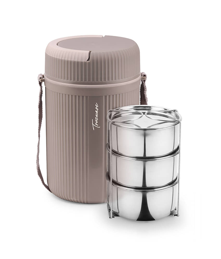     			Trueware Quick Meal 3 Inner Steel Plastic Insulated Lunch Box 3 - Container ( Pack of 1 )
