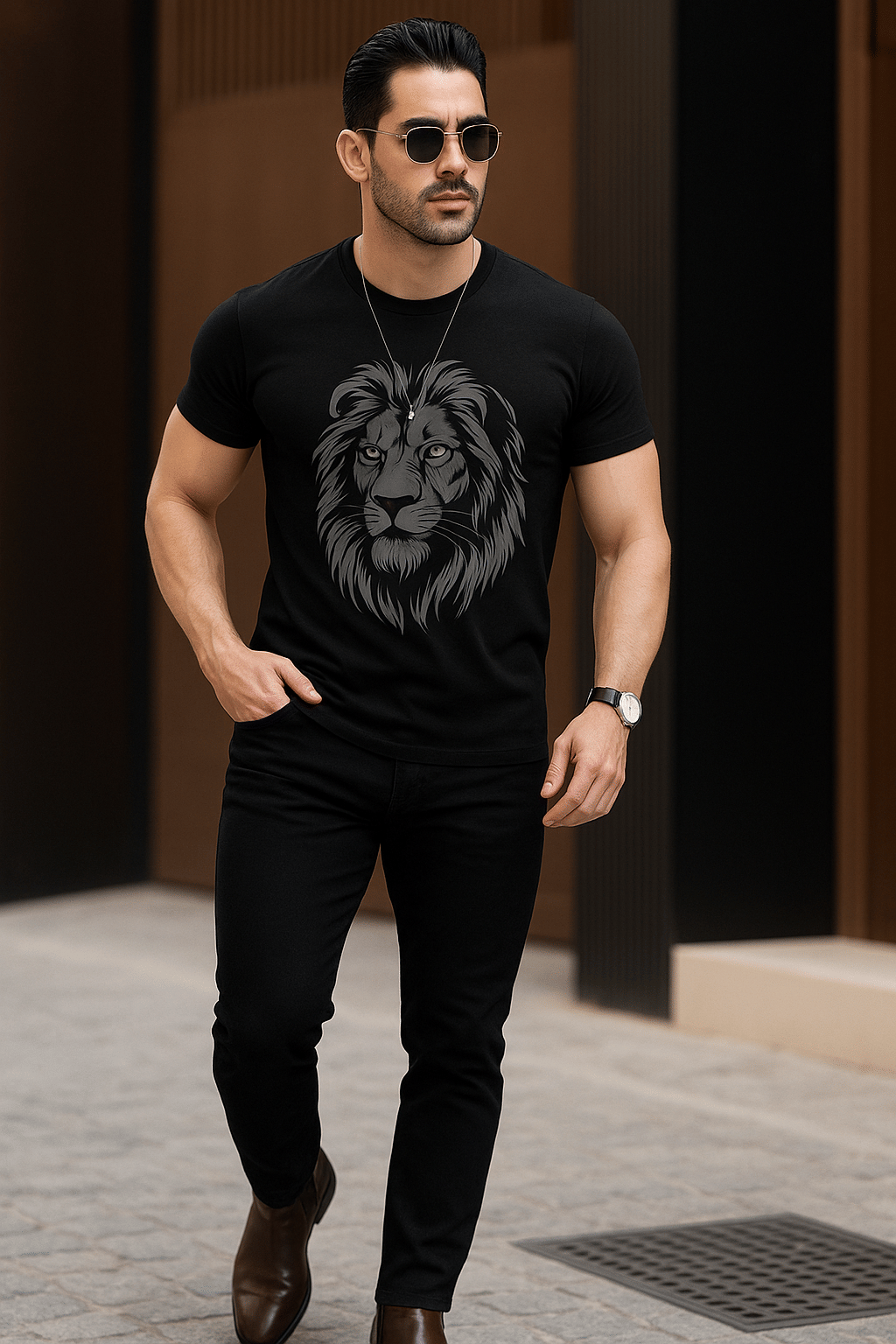 yellow tree Men Polyester Regular Fit Printed T-Shirt ( Black ) yellow tree Men Polyester Regular Fit Printed T-Shirt ( Black )