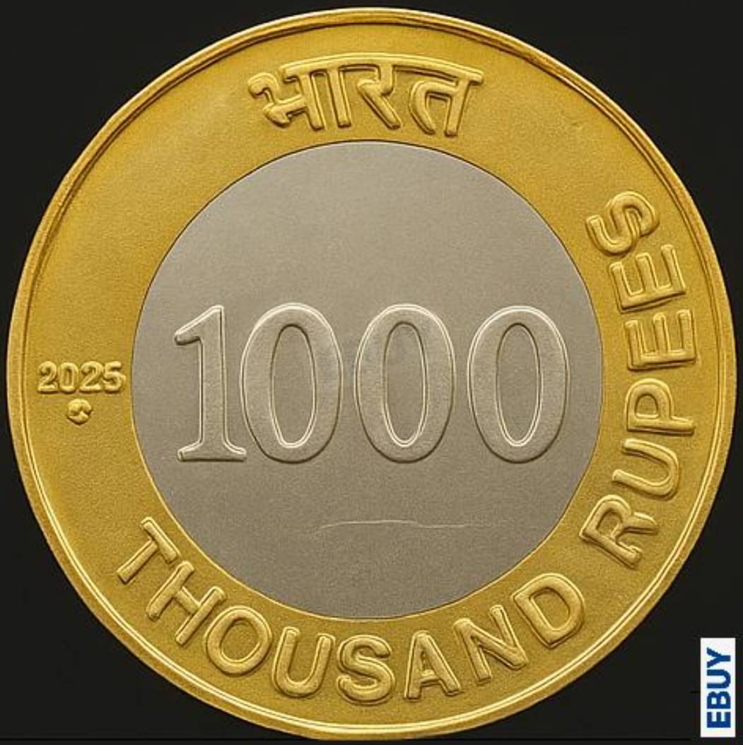 1000 Rupees 2025 Elephants, India old Rare to Find Biometallic Coin 1000 Rupees 2025 Elephants, India old Rare to Find Biometallic Coin