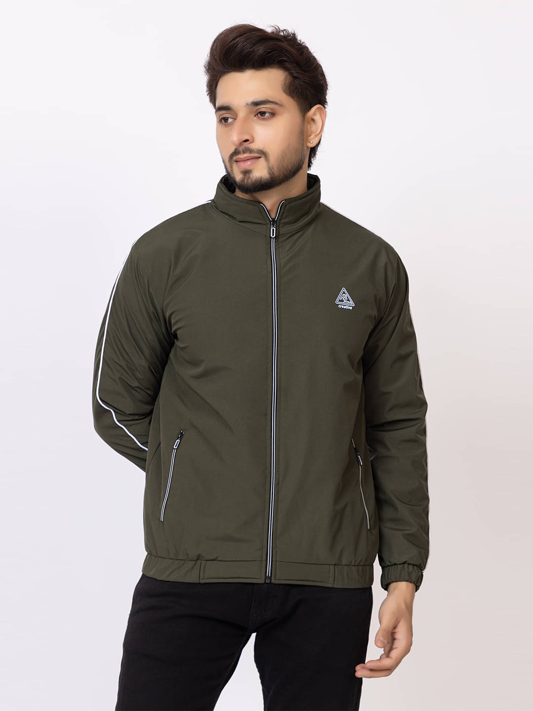     			2nd Sky Polyester Blend Men's Casual Jacket - Olive ( Pack of 1 )