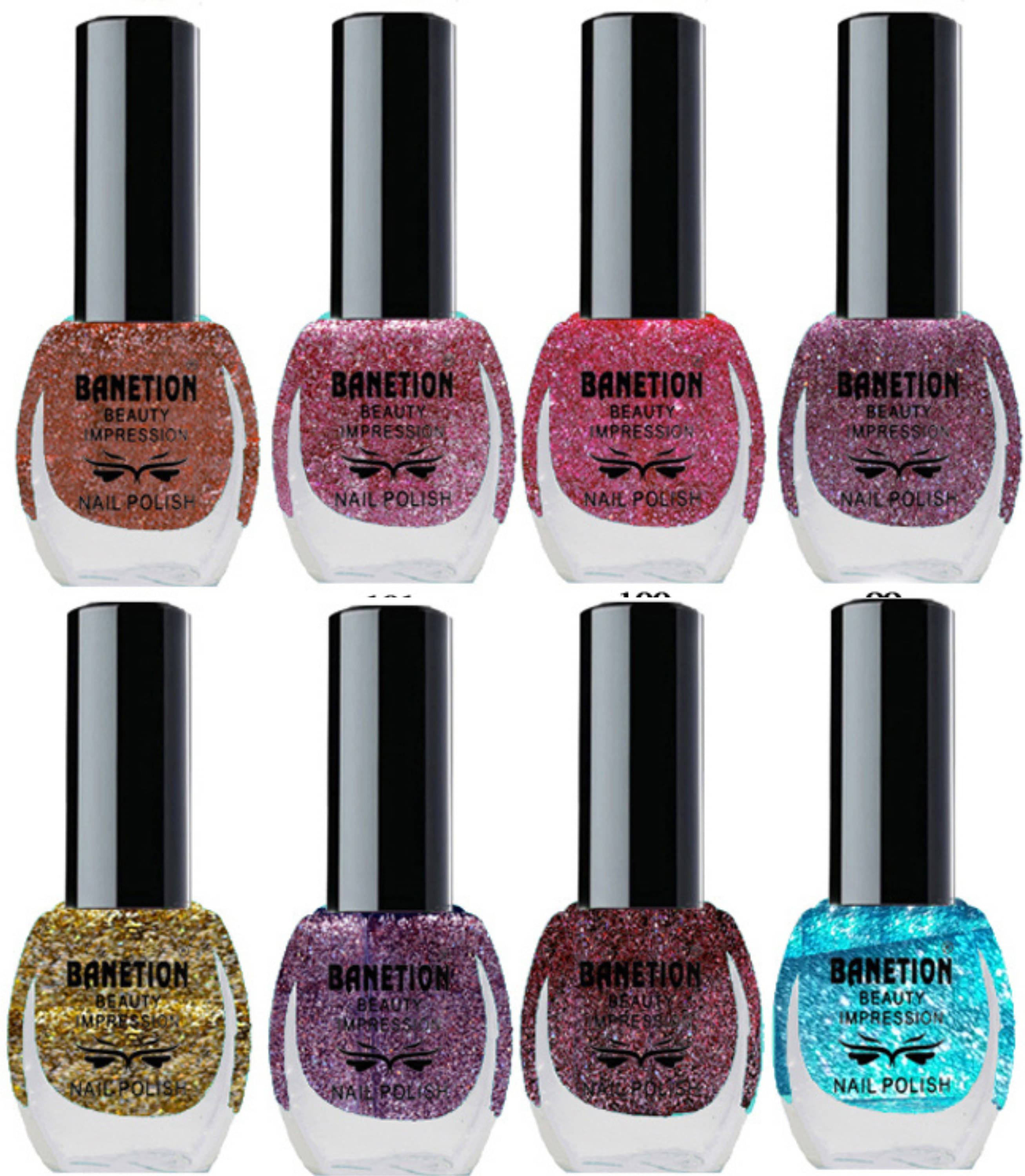     			Banetion Multi Matte Nail Polish 56 ( Pack of 8 )
