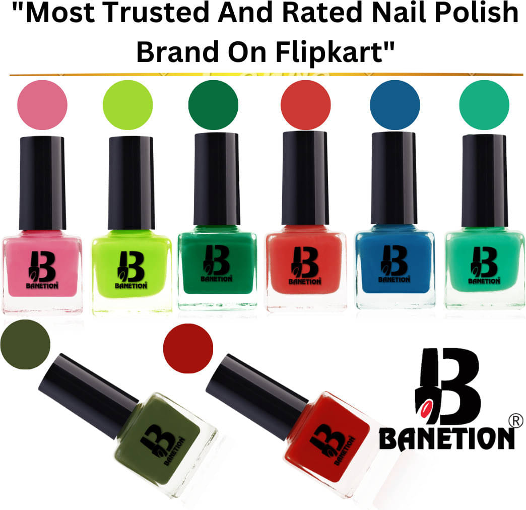     			Banetion Multi Matte Nail Polish 56 ( Pack of 8 )
