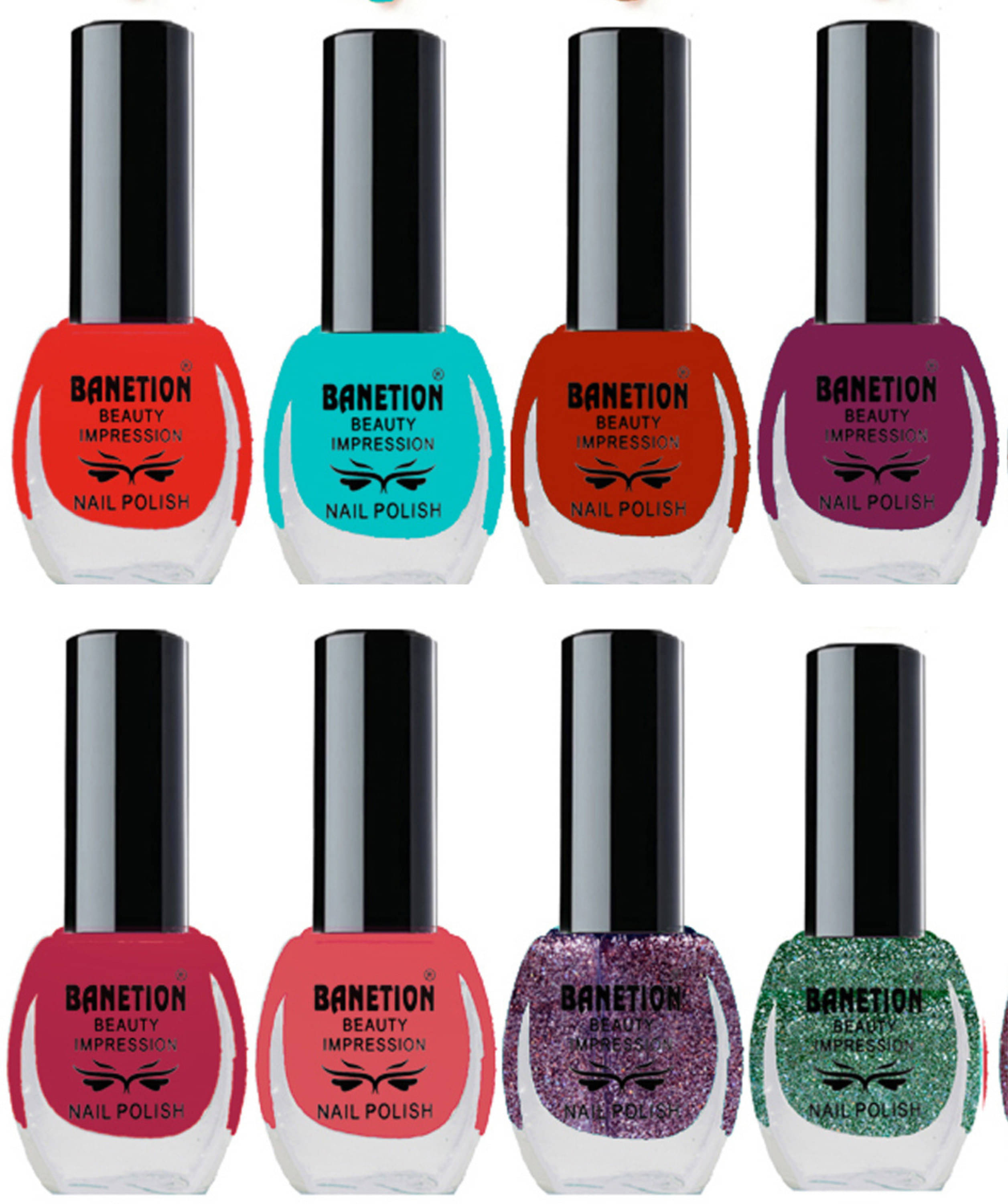     			Banetion Multi Matte Nail Polish 56 ( Pack of 8 )