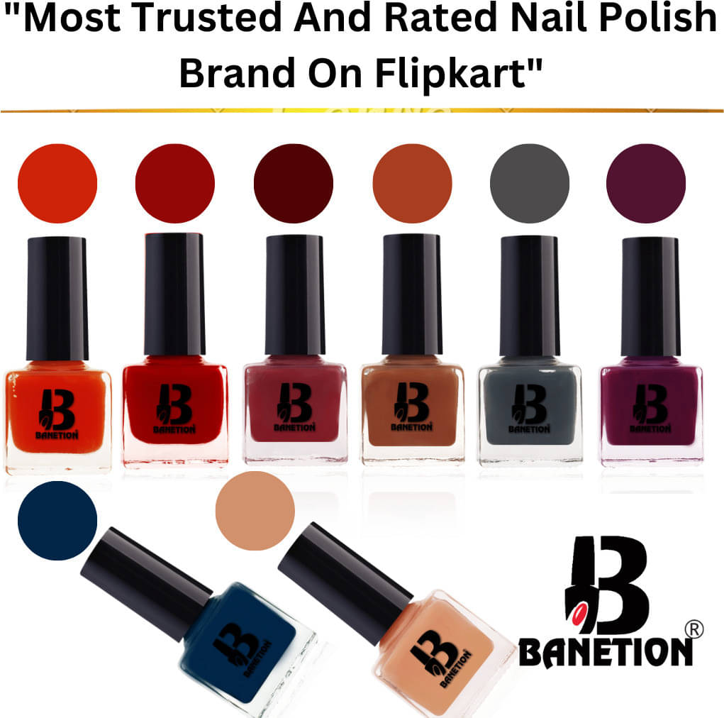     			Banetion Multi Matte Nail Polish 56 ( Pack of 8 )