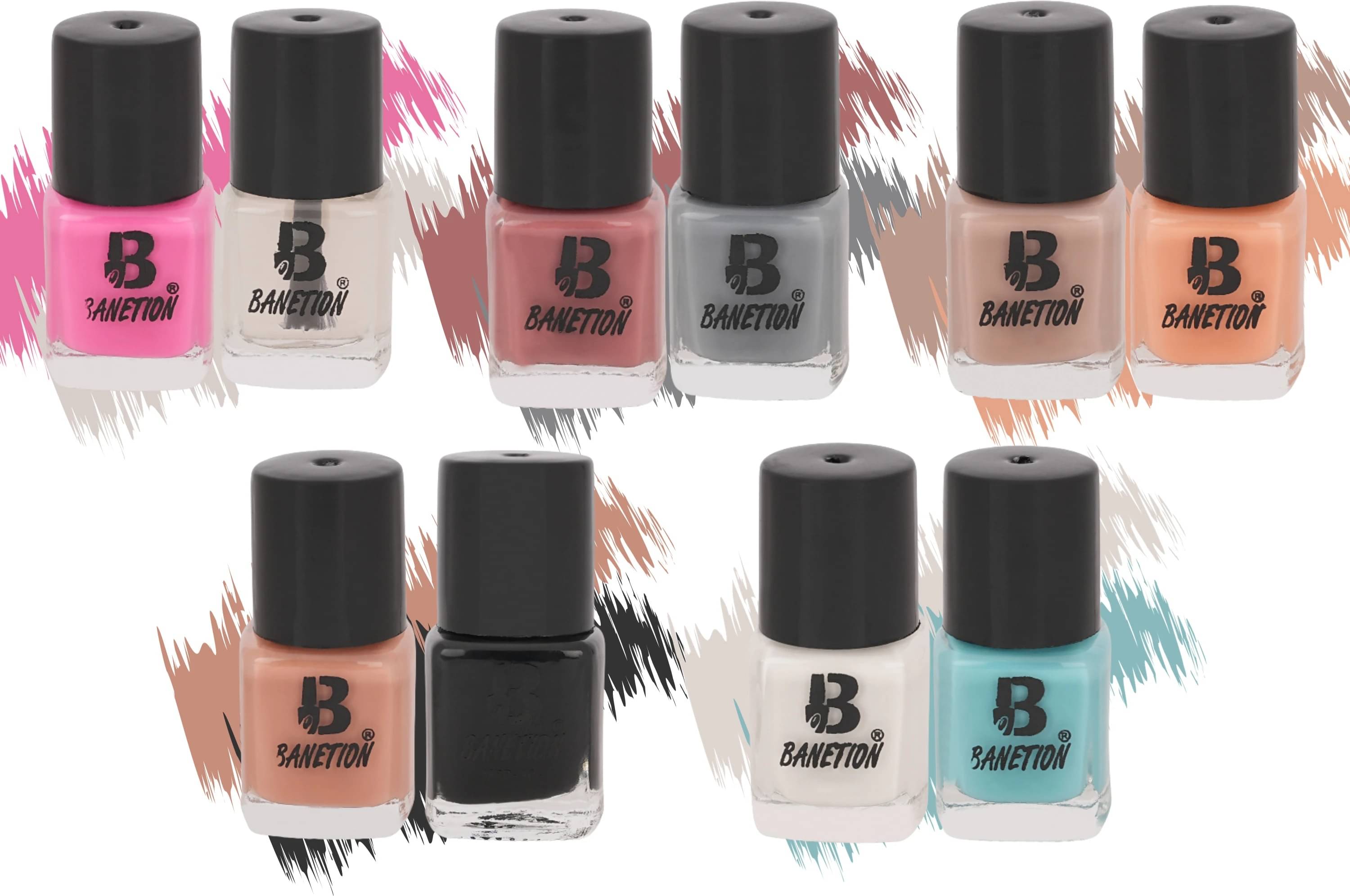     			Banetion Multi Matte Nail Polish 70 ( Pack of 10 )
