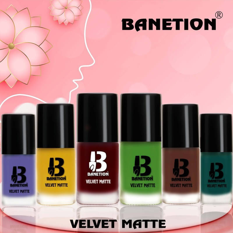    			Banetion Multi Matte Nail Polish 42 ( Pack of 6 )