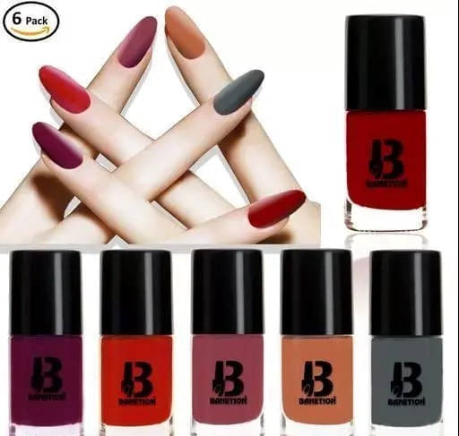     			Banetion Multi Matte Nail Polish 42 ( Pack of 6 )