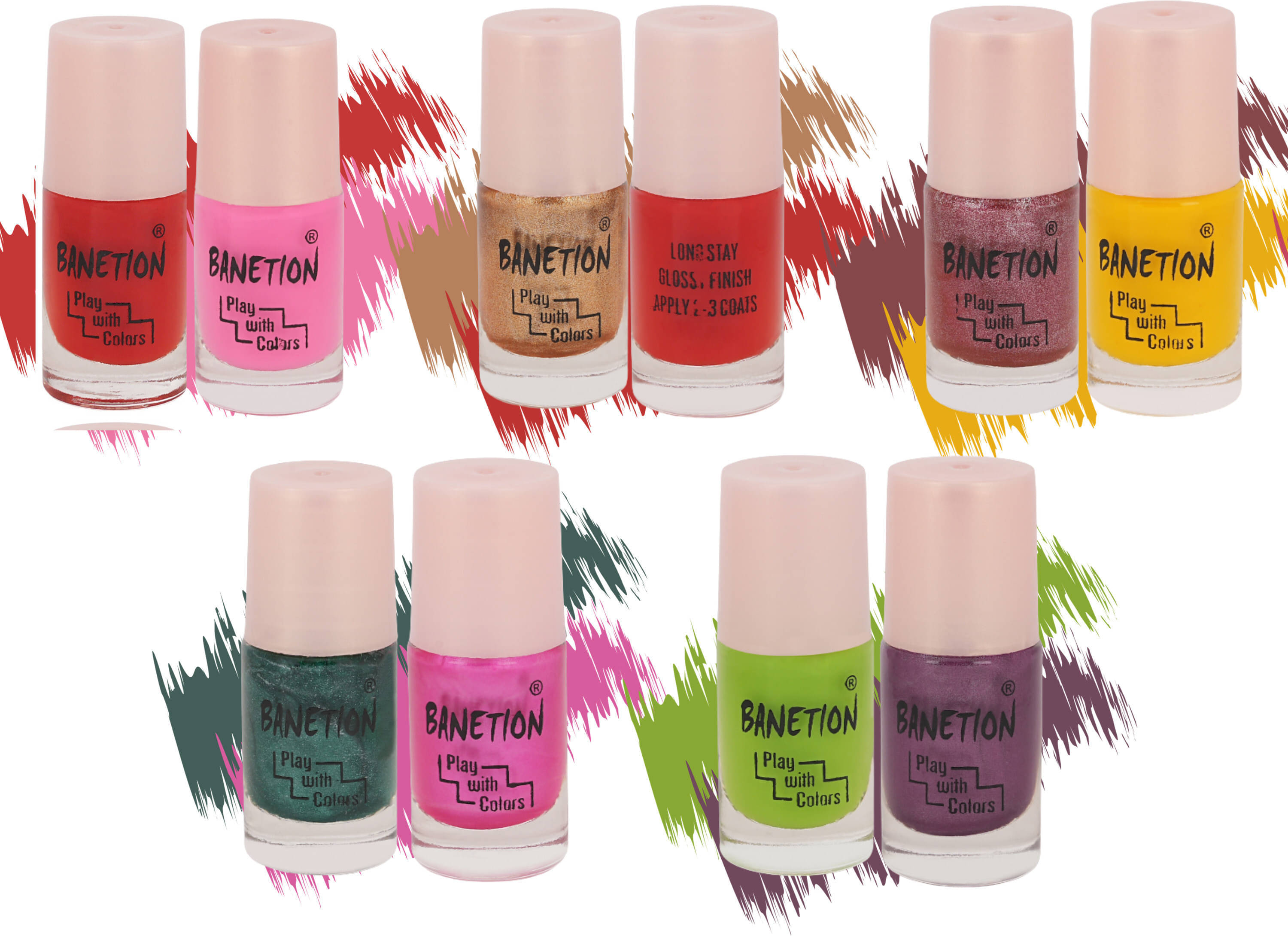     			Banetion Multi Matte Nail Polish 70 ( Pack of 10 )