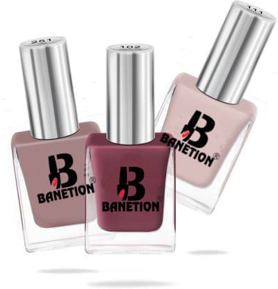     			Banetion Multi Matte Nail Polish 21 ( Pack of 3 )