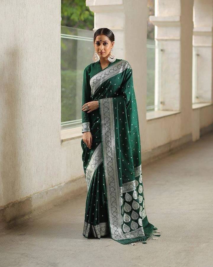     			Bansari Textile Art Silk Applique Kanjeevaram Sarees With Unstitched Blouse Piece ( Multicolor )