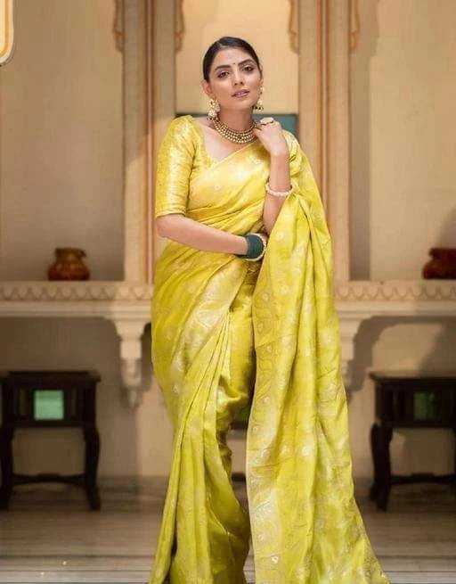 Bansari Textile Art Silk Embellished Kanjeevaram Sarees With Unstitched Blouse Piece ( Yellow )     			Bansari Textile Art Silk Embellished Kanjeevaram Sarees With Unstitched Blouse Piece ( Yellow )