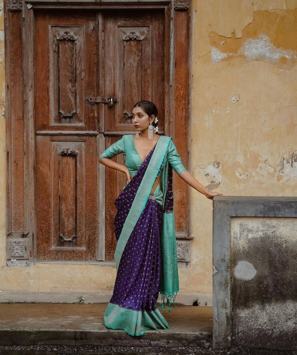 Bansari Textile Art Silk Embellished Kanjeevaram Sarees With Unstitched Blouse Piece ( Purple ) Bansari Textile Art Silk Embellished Kanjeevaram Sarees With Unstitched Blouse Piece ( Purple )