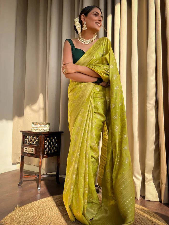 Bansari Textile Art Silk Embellished Kanjeevaram Sarees With Unstitched Blouse Piece ( Light Green ) Bansari Textile Art Silk Embellished Kanjeevaram Sarees With Unstitched Blouse Piece ( Light Green )