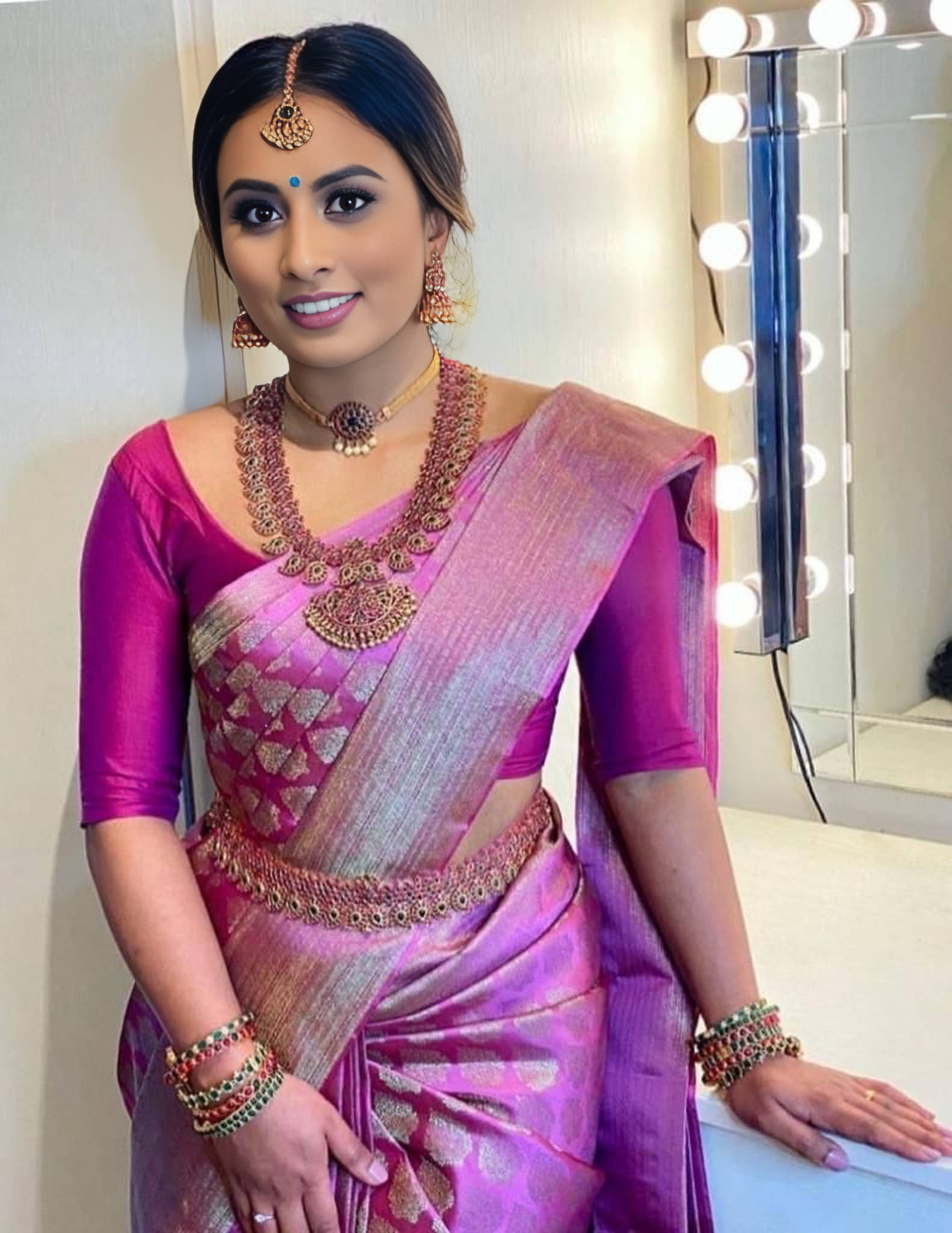 Bansari Textile Art Silk Embellished Banarasi saree With Unstitched Blouse Piece ( Pink ) Bansari Textile Art Silk Embellished Banarasi saree With Unstitched Blouse Piece ( Pink )