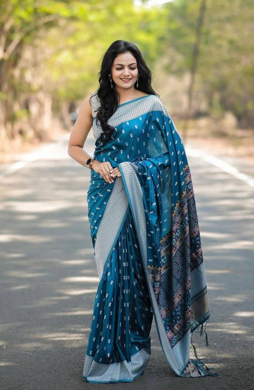 Bansari Textile Art Silk Printed Banarasi saree With Unstitched Blouse Piece ( Green ) Bansari Textile Art Silk Printed Banarasi saree With Unstitched Blouse Piece ( Green )