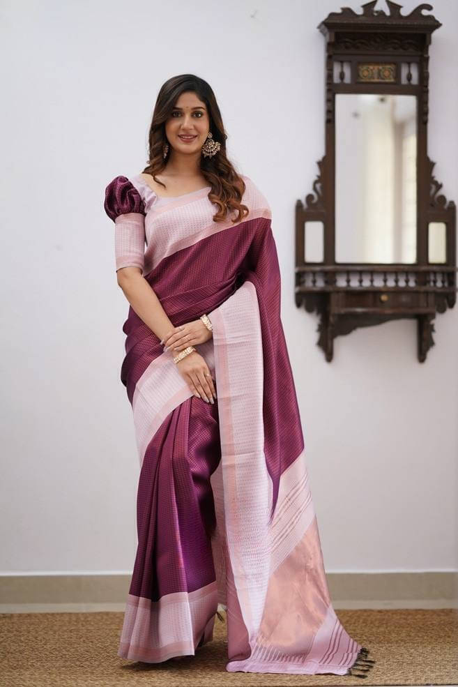Bansari Textile Art Silk Printed Kanjeevaram Sarees With Unstitched Blouse Piece ( Purple )     			Bansari Textile Art Silk Printed Kanjeevaram Sarees With Unstitched Blouse Piece ( Purple )