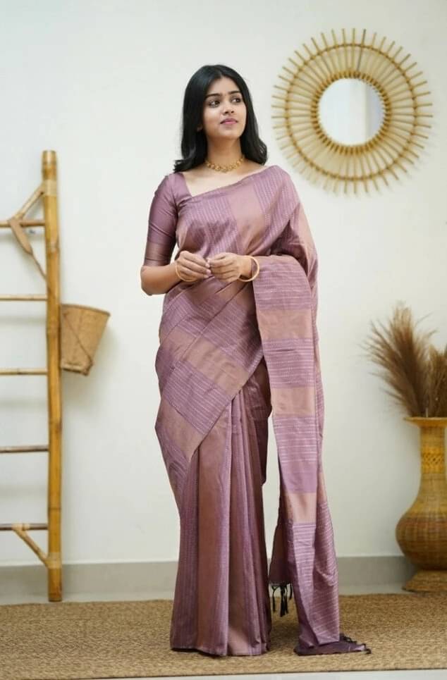     			Bansari Textile Art Silk Printed Kanjeevaram Sarees With Unstitched Blouse Piece ( Purple )