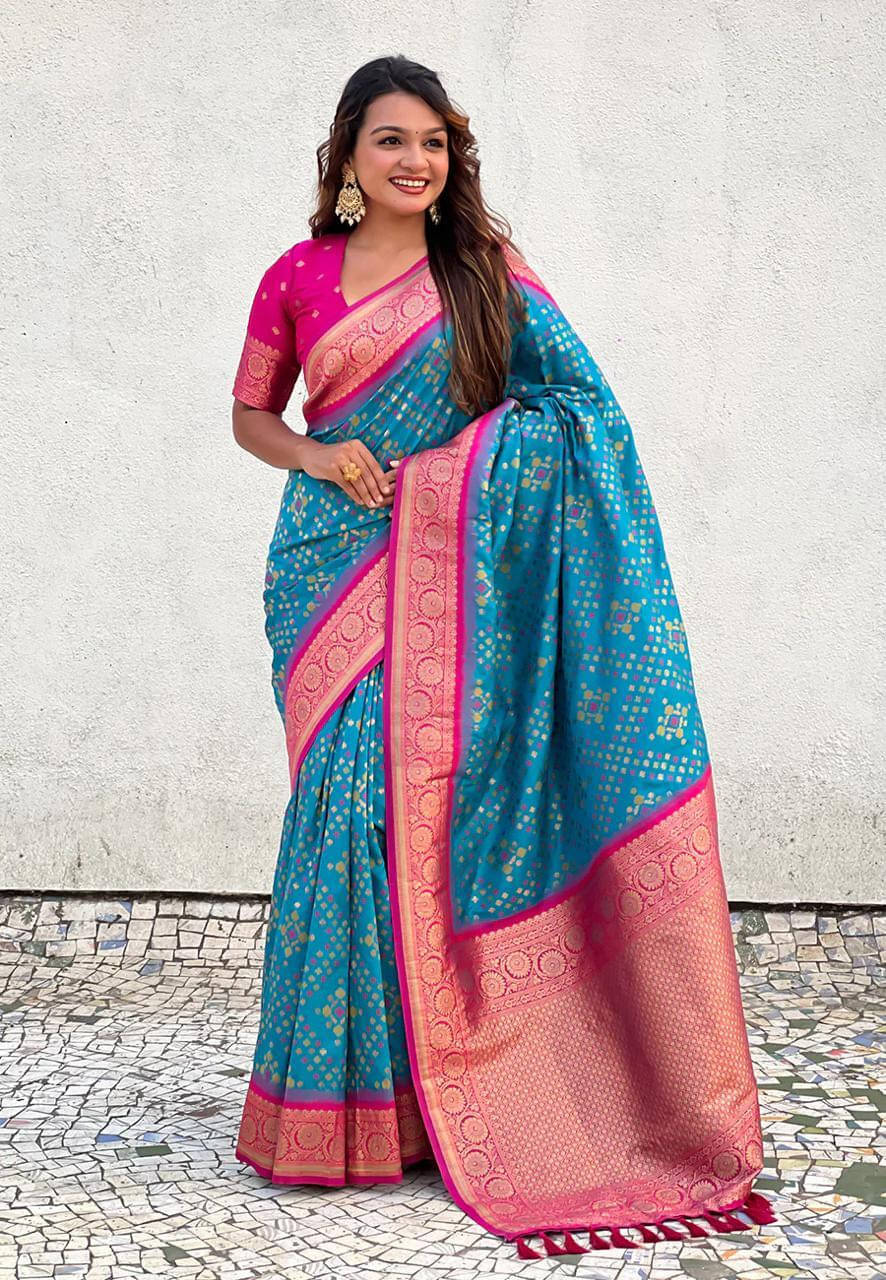     			Bansari Textile Art Silk Self Design Banarasi saree With Unstitched Blouse Piece ( Light Green )