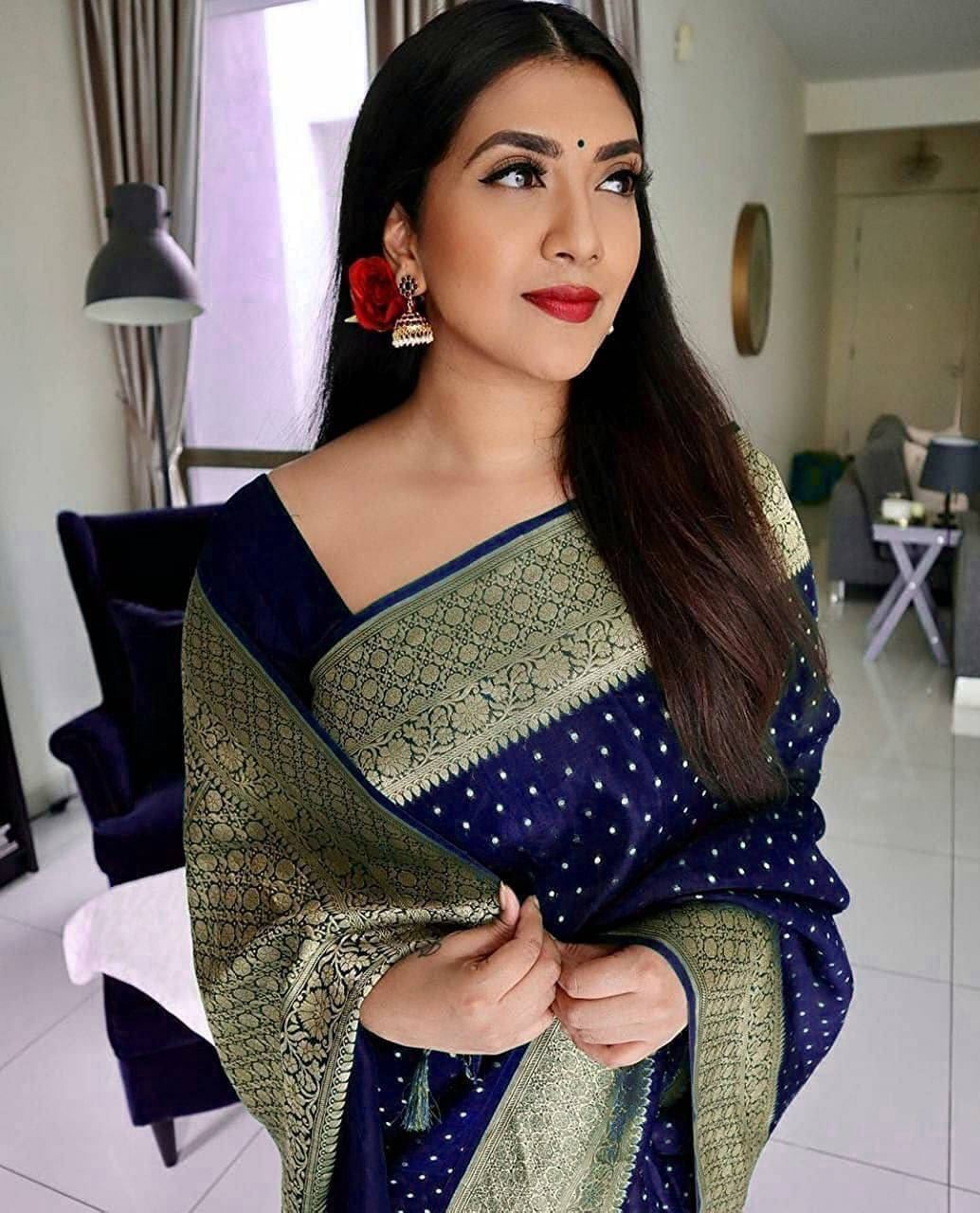 Bansari Textile Art Silk Woven Regular Saree With Unstitched Blouse Piece ( Blue )     			Bansari Textile Art Silk Woven Regular Saree With Unstitched Blouse Piece ( Blue )